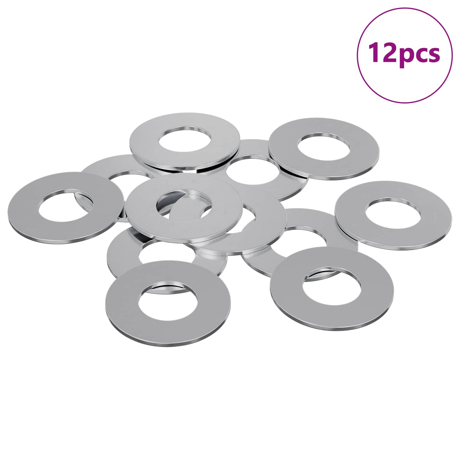 Mutterit 12 Pcs Hopea 16 X 16 X 1,5 Cm Rauta