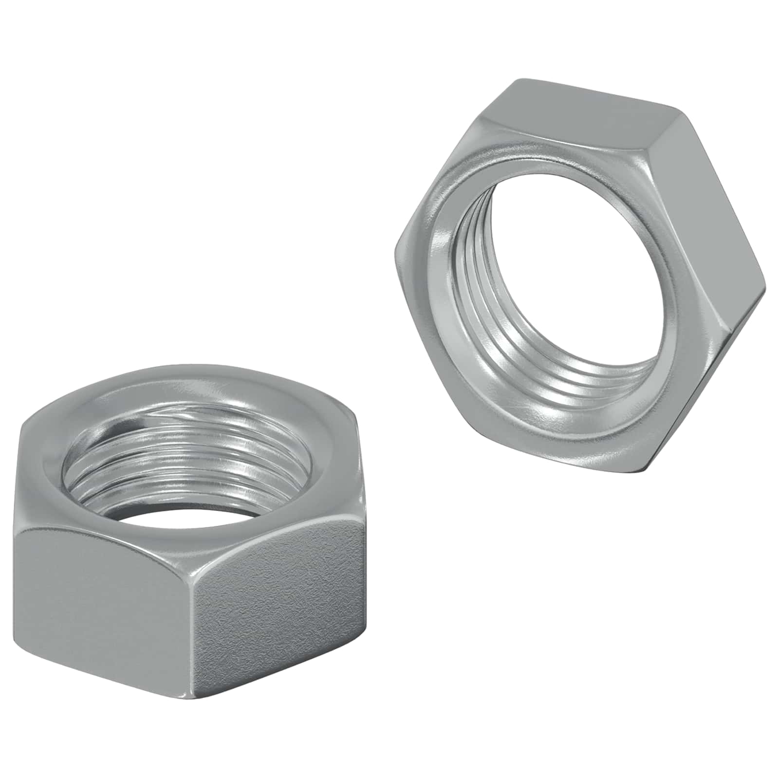 Kuusiokolomutteri 2 Pcs Hopea M6 Metalli