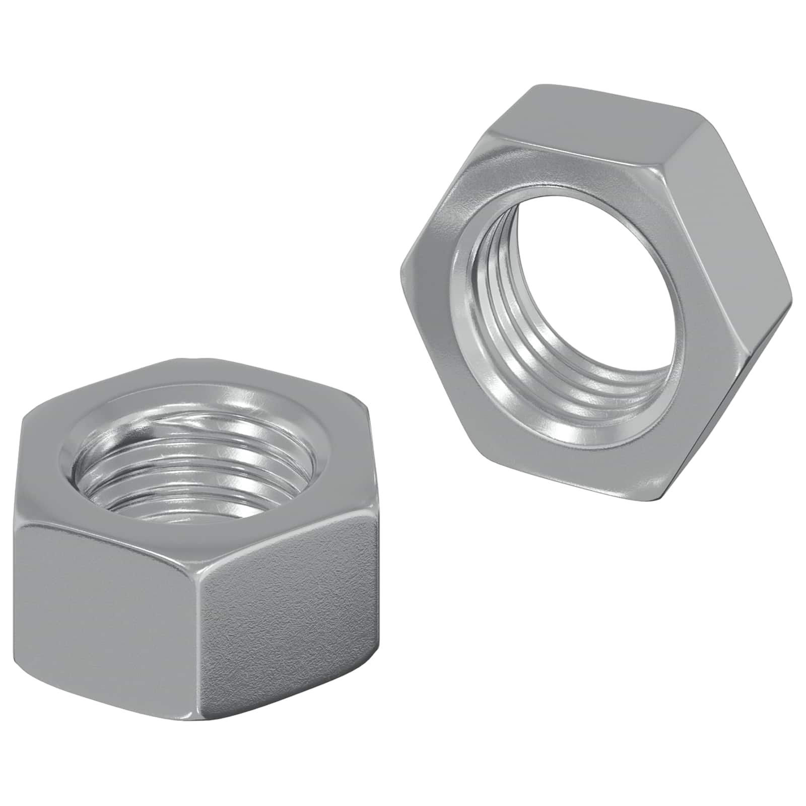 Kuusiokolomutteri 2 Pcs Hopea M6 Metalli