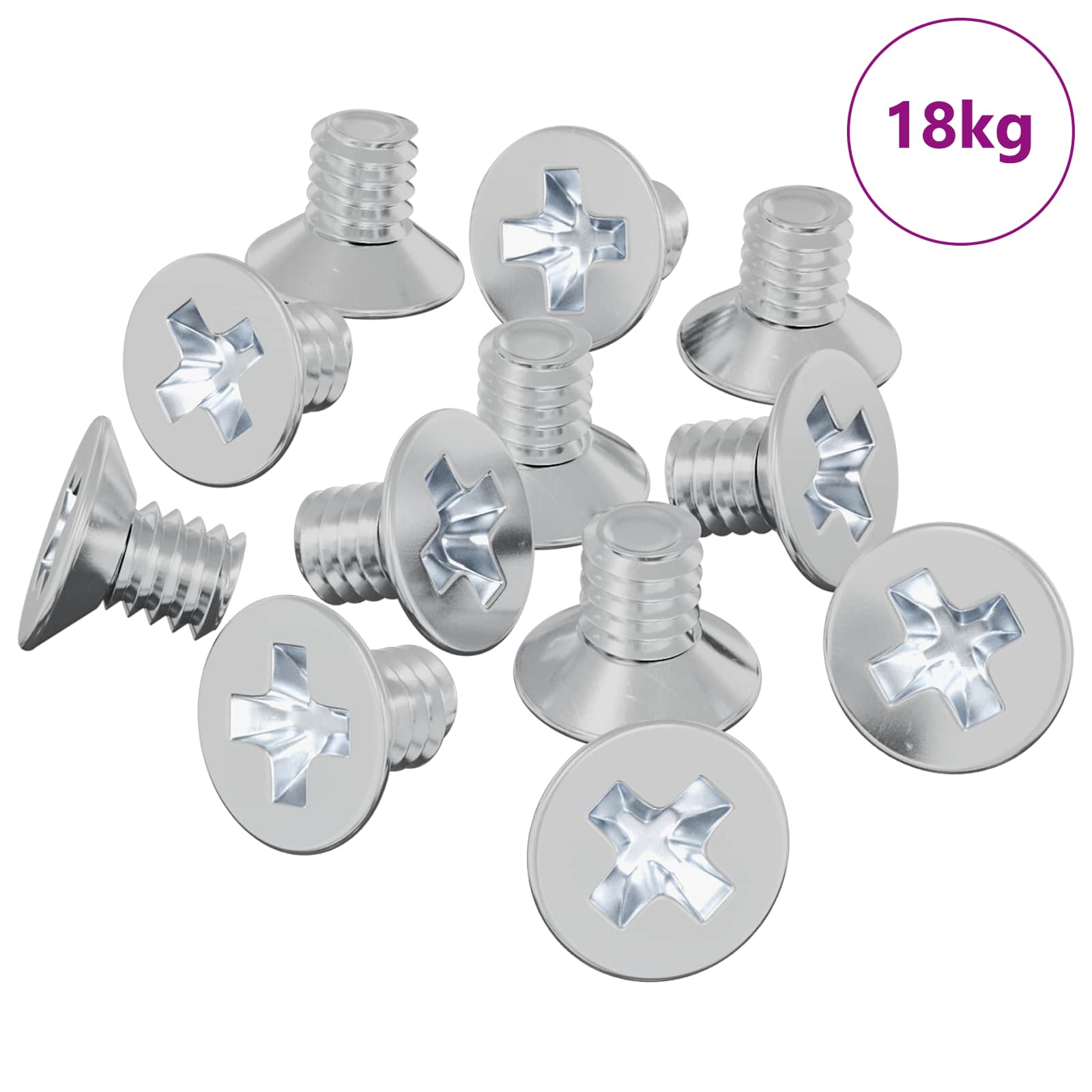 Upotetut Pääruuvit 32727 Pcs Hopea Rauta
