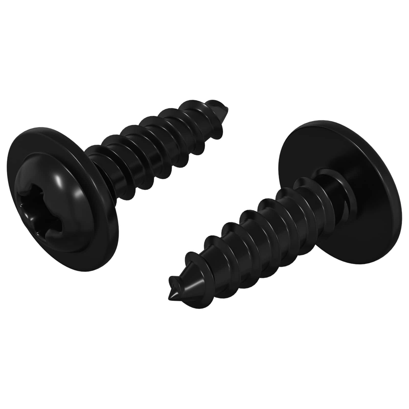 Itsekiertevä Kynsi 2 Pcs Musta 3,5 X 12 Mm Rauta