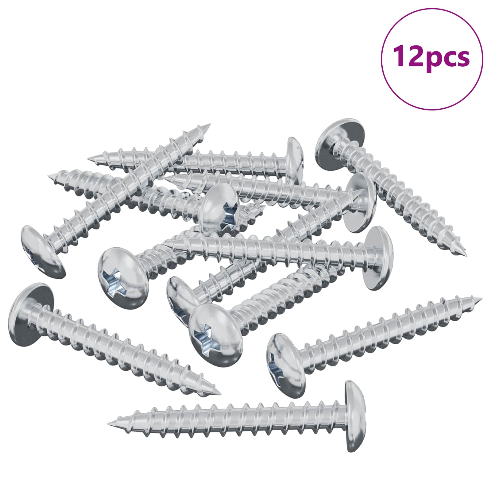 Puuruuvi 12 Pcs Hopea M4 X 28 Mm Rauta