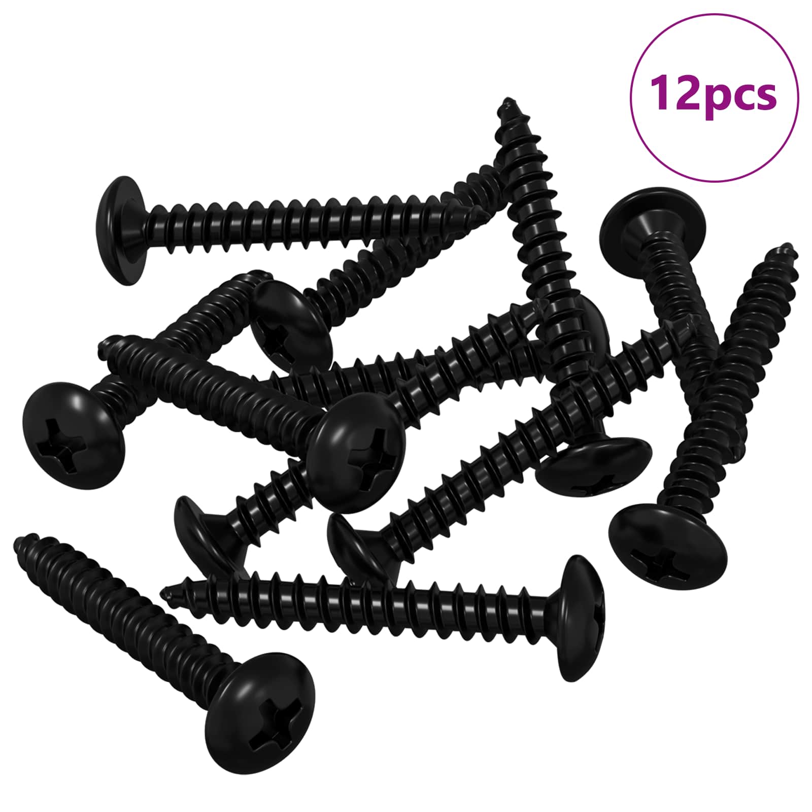 Kierre Kynsi 12 Pcs Musta M4 X 28 Mm Teräs
