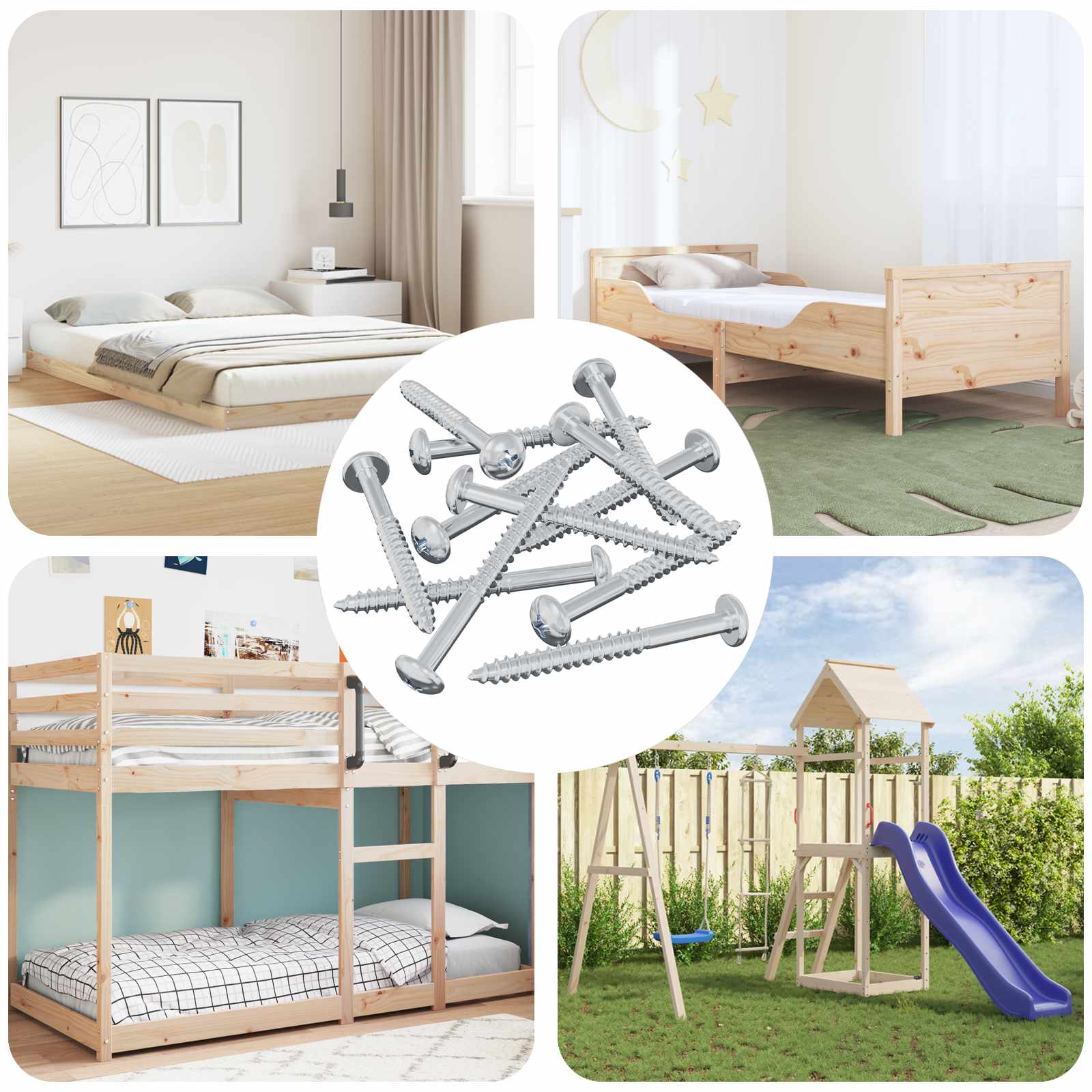 Puuruuvi 12 Pcs Hopea 9,8 X 53 Mm Teräs