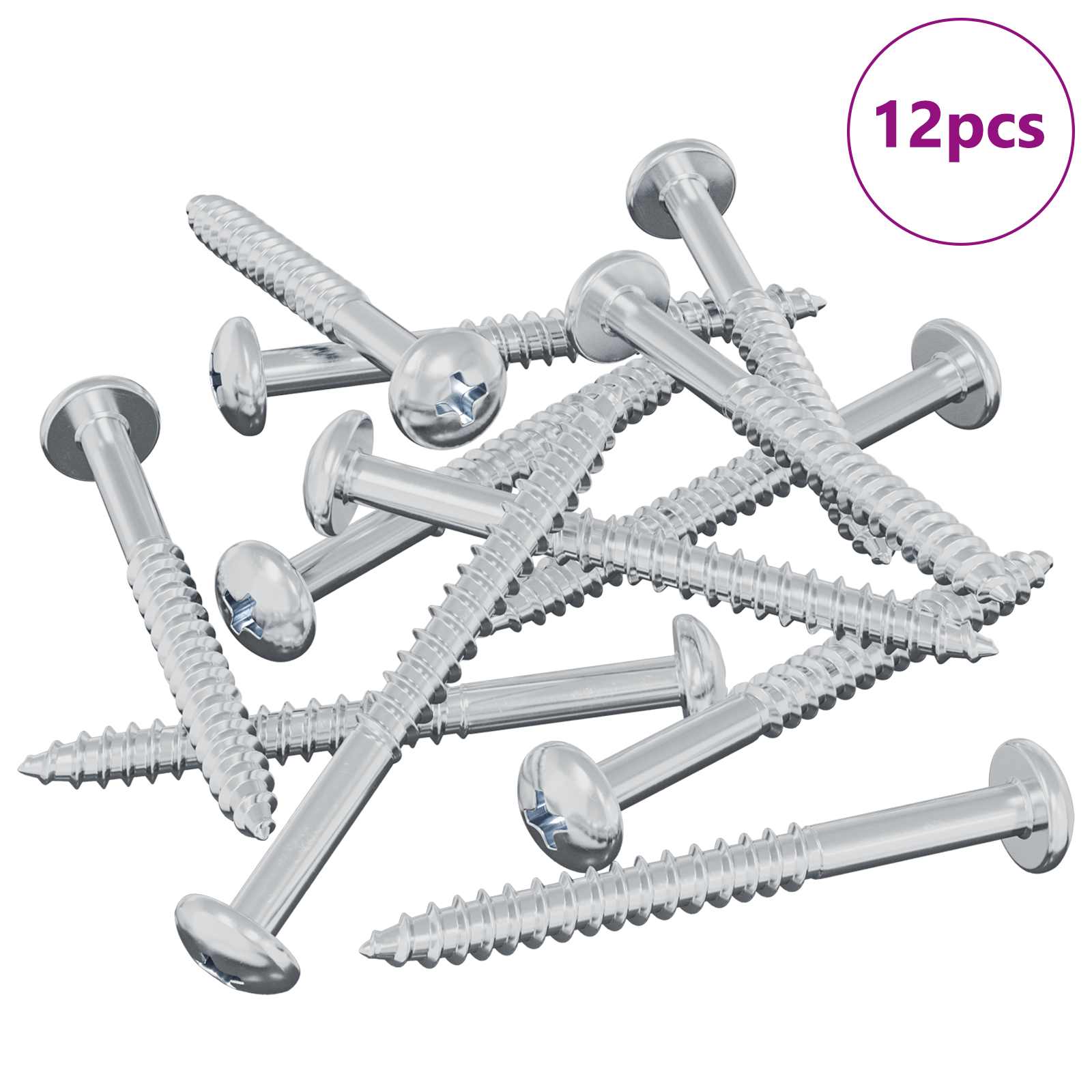 Puuruuvi 12 Pcs Hopea 9,8 X 53 Mm Teräs