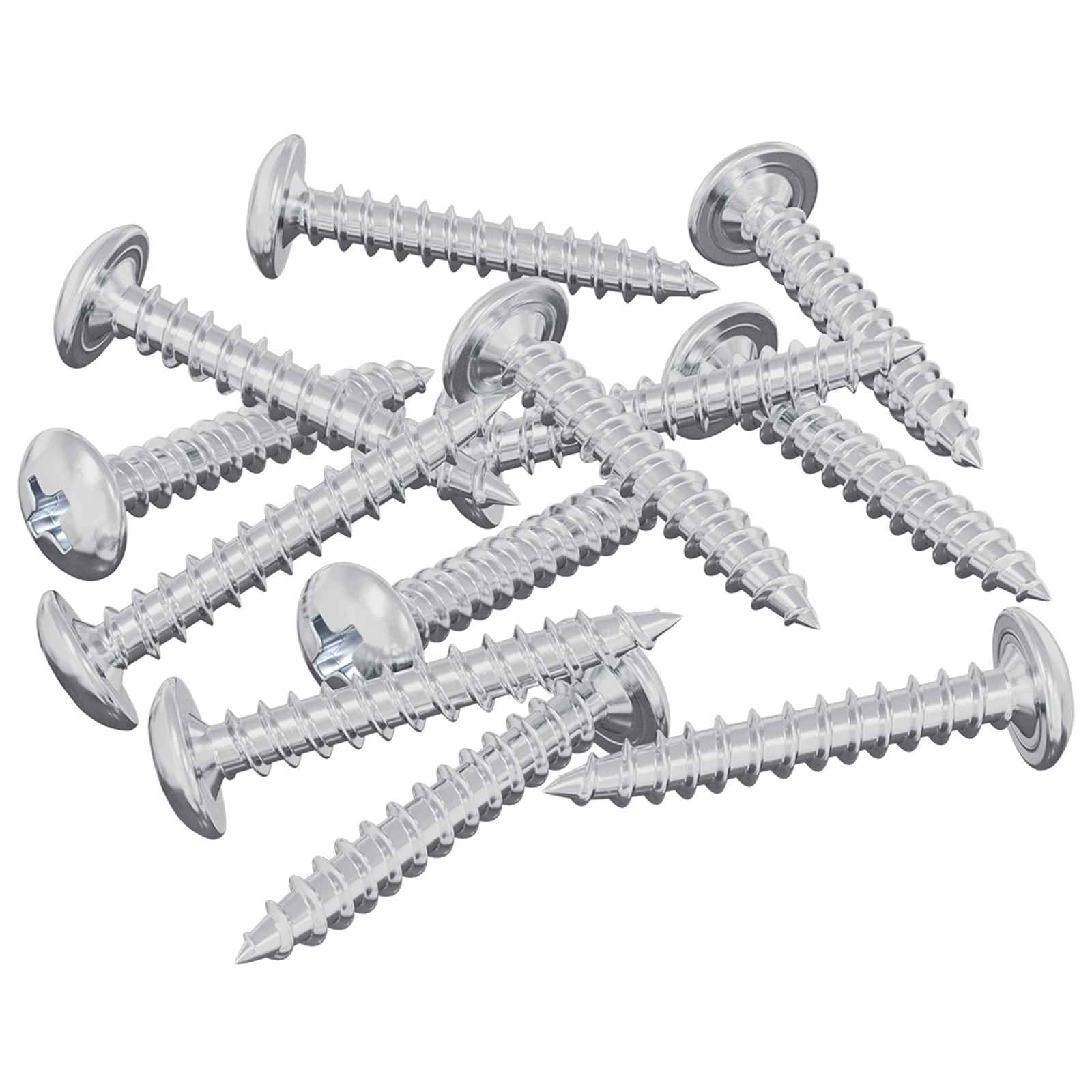Puuruuvit 12 Pcs Hopea M4 X 25 Mm Teräs