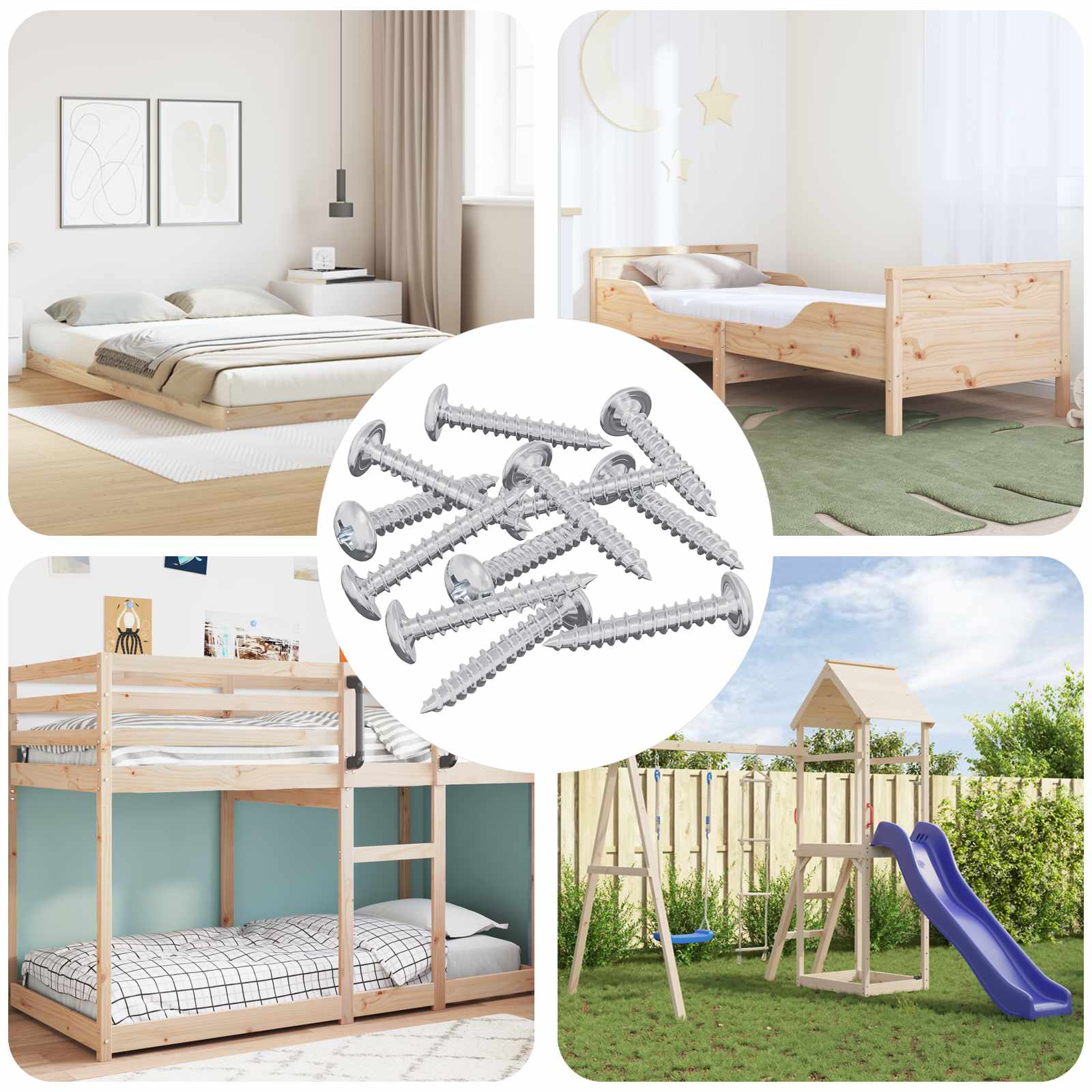 Puuruuvit 9231 Pcs Hopea Teräs