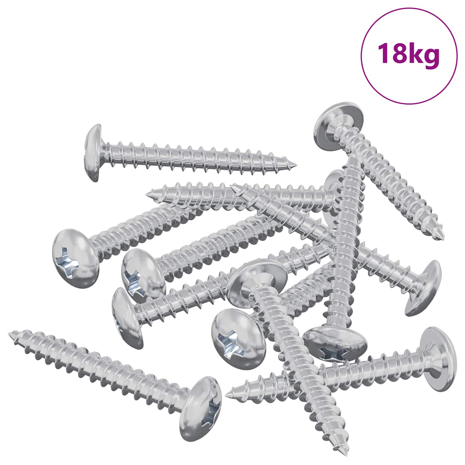 Puuruuvit 8451 Pcs Hopea Teräs