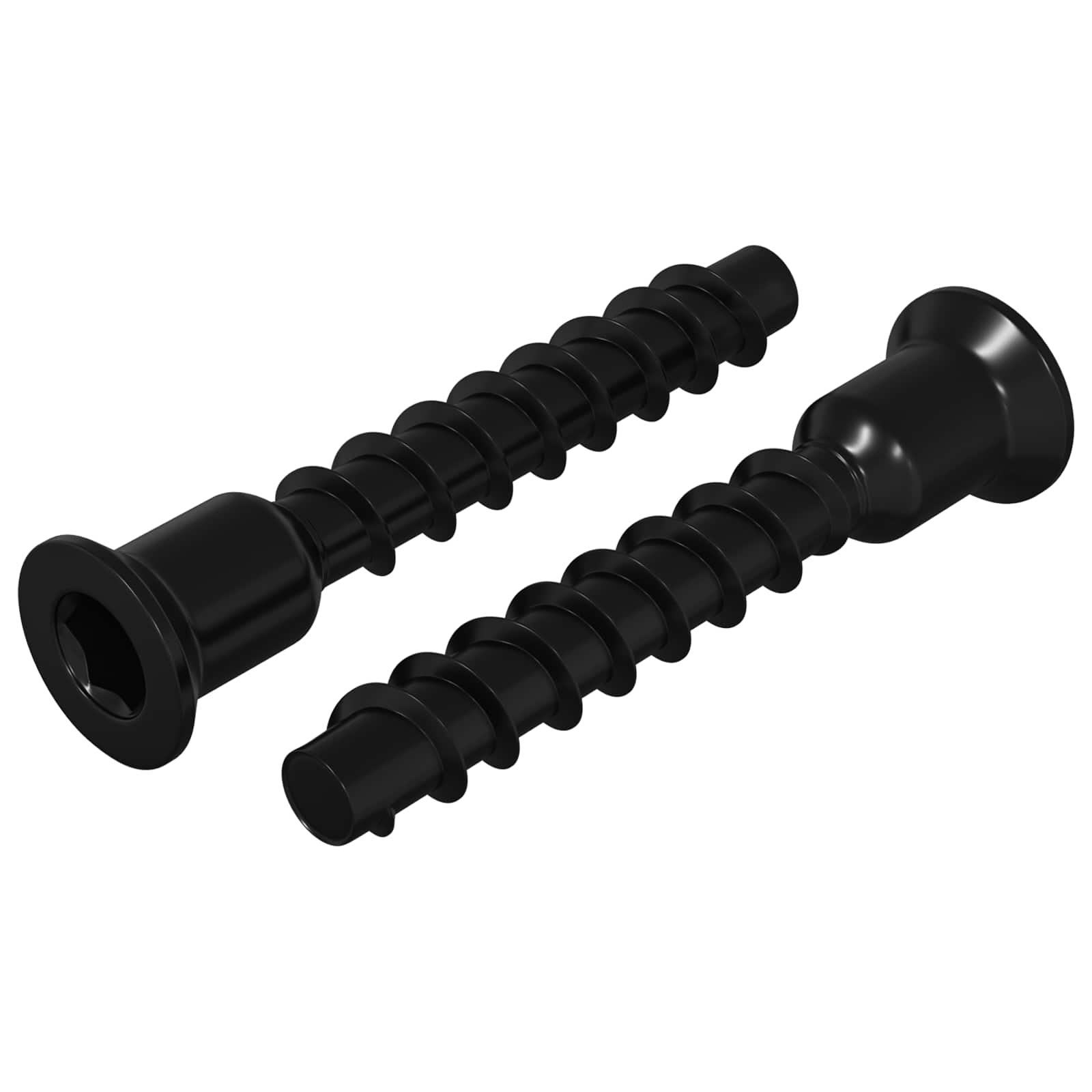 Pistorasian Korkea Ruuvi 2 Pcs Musta 7 X 40 Mm Rauta