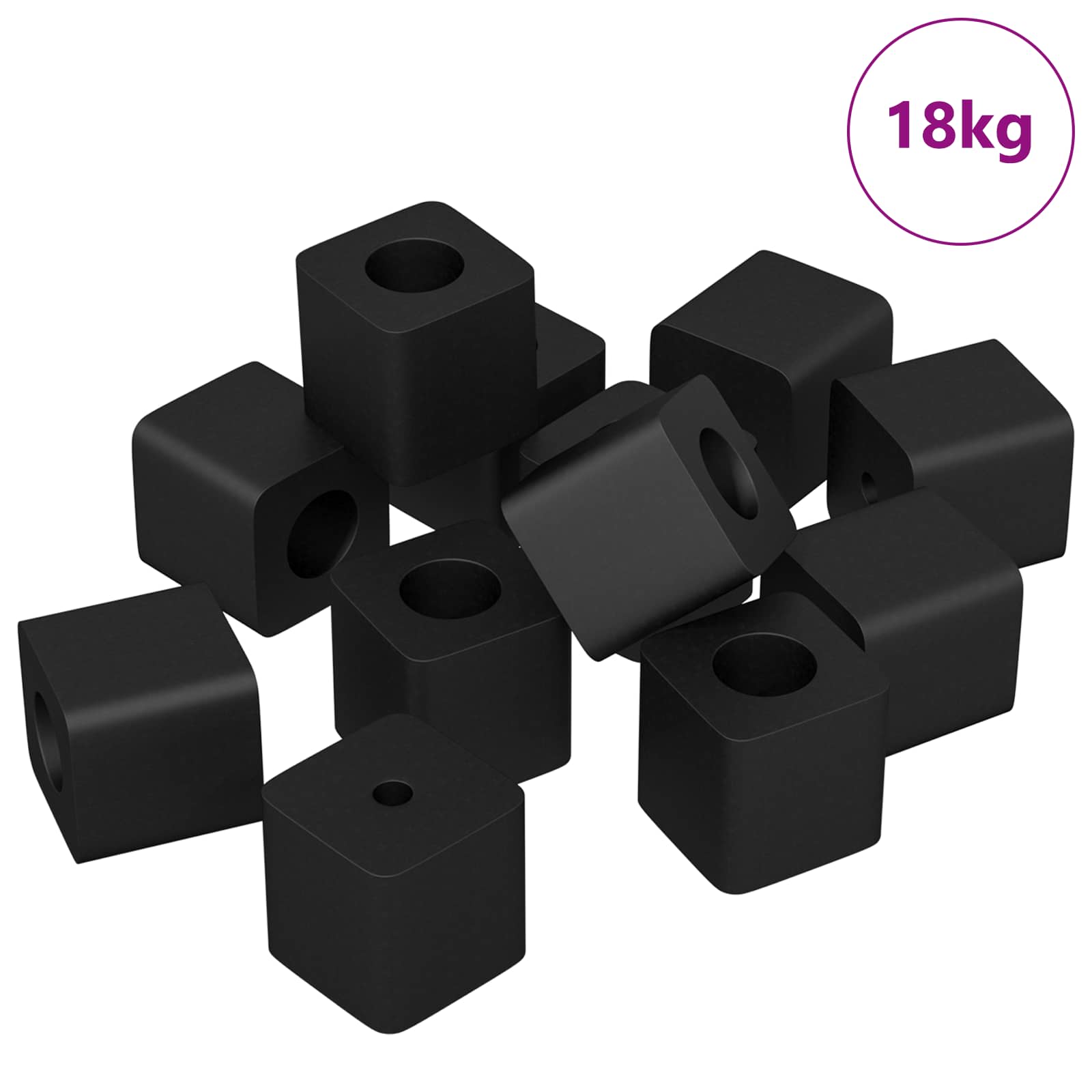 Laatikkoteline 6792 Pcs Musta 15 X 15 X 15Mm Pp-Kopolymeeri