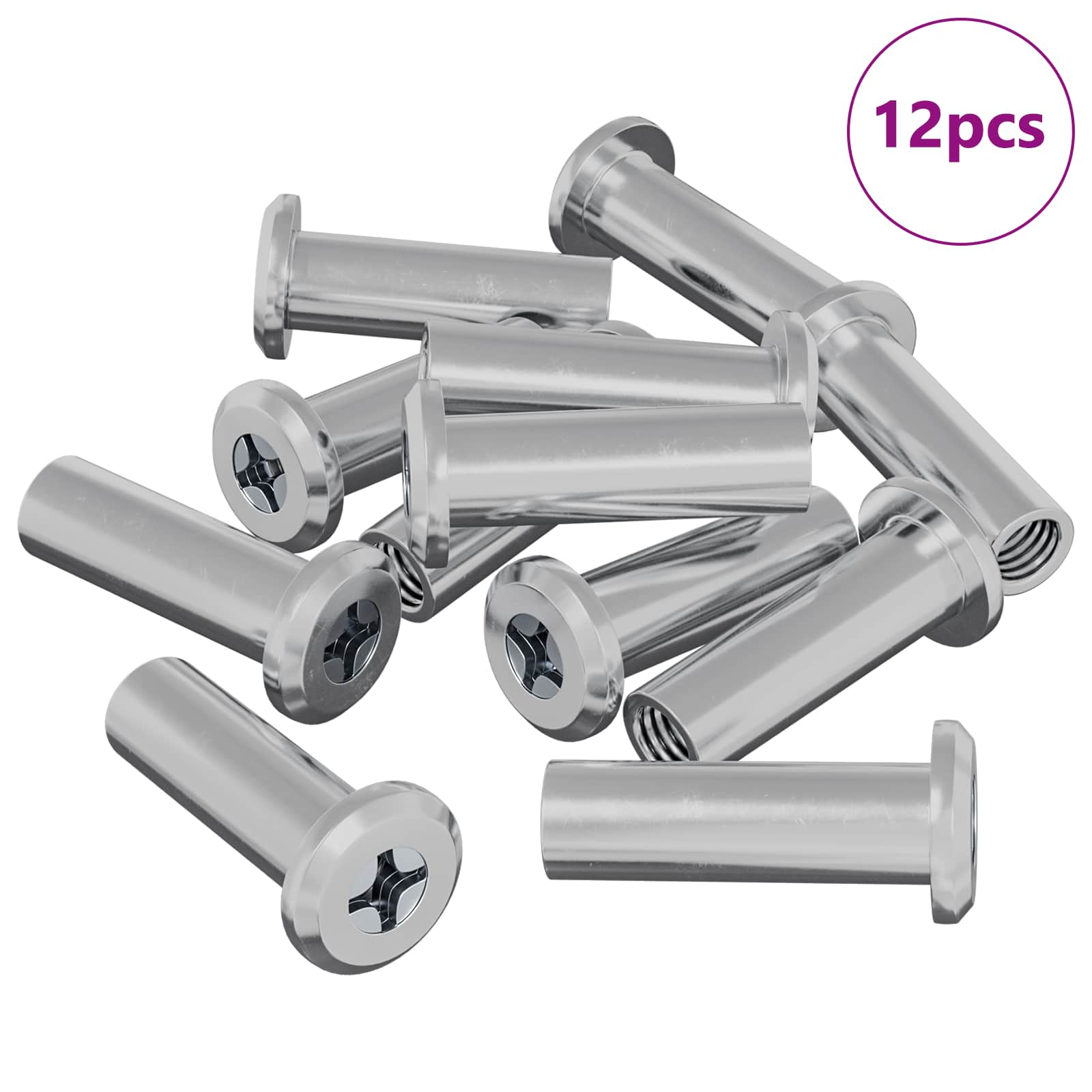 Lukituspultti 12 Pcs Hopea M6 X 25 Mm Teräs