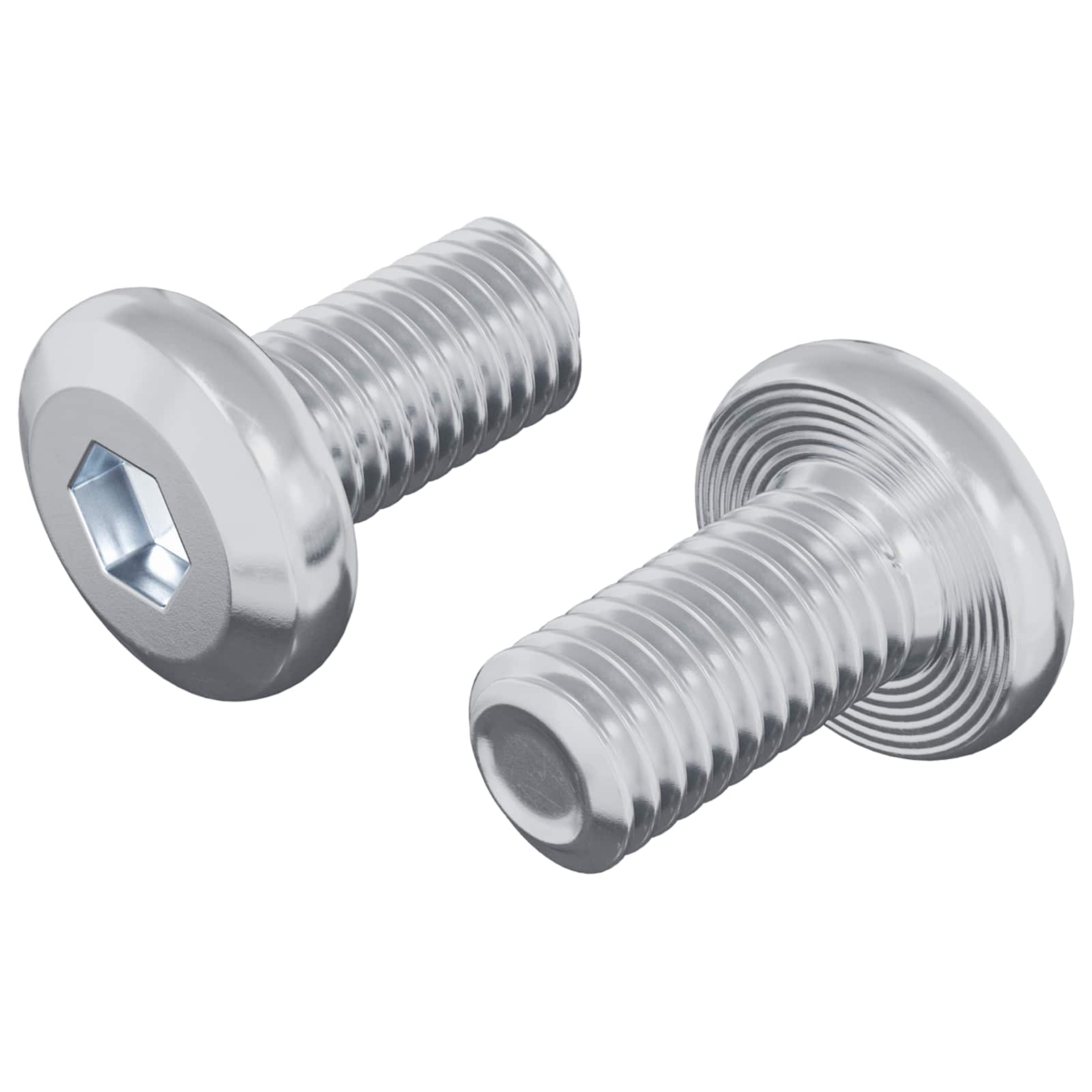 Lukitusruuvi Yksivärinen 2 Pcs Hopea M6 X 12 Mm Teräs