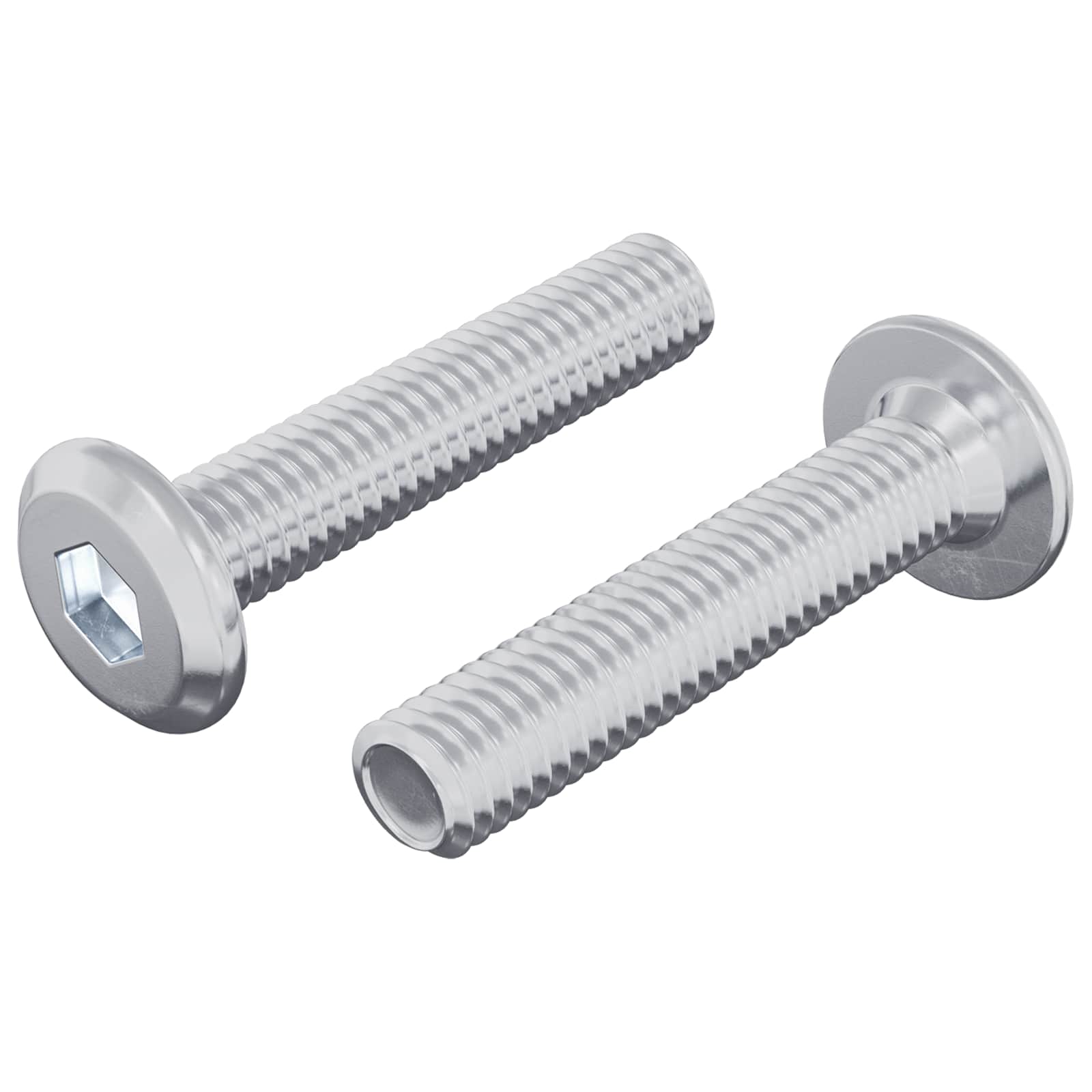 Lukitusruuvi Yksivärinen 2 Pcs Hopea M6 X 30 Mm Teräs