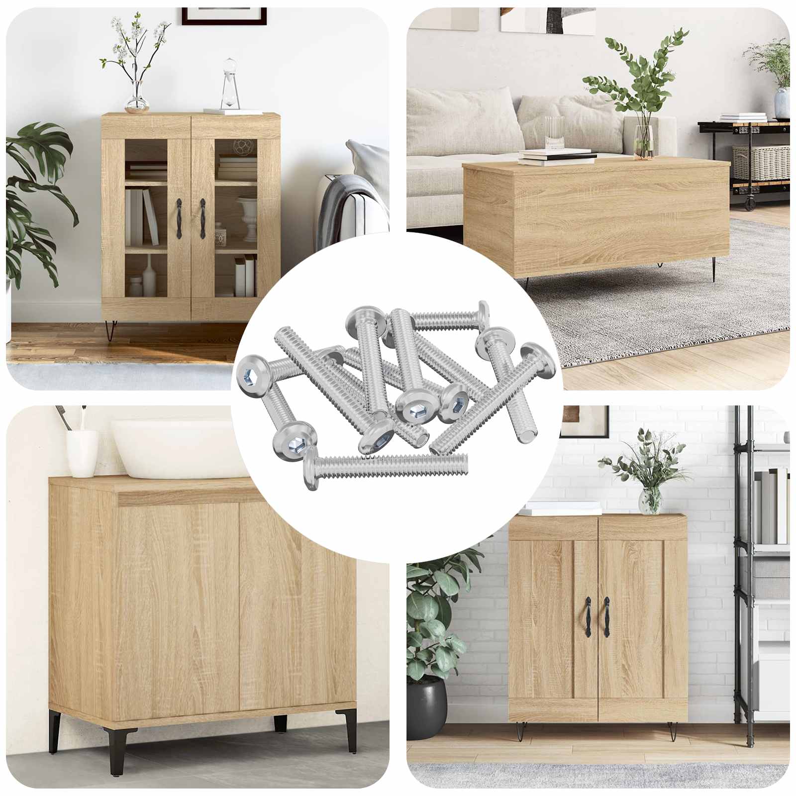 Lukitusruuvi Yksivärinen 2514 Pcs Hopea Teräs