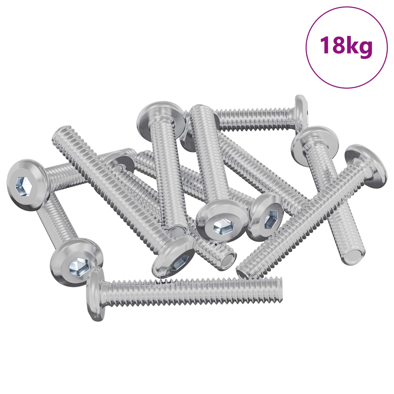Lukitusruuvi Yksivärinen 2514 Pcs Hopea Teräs