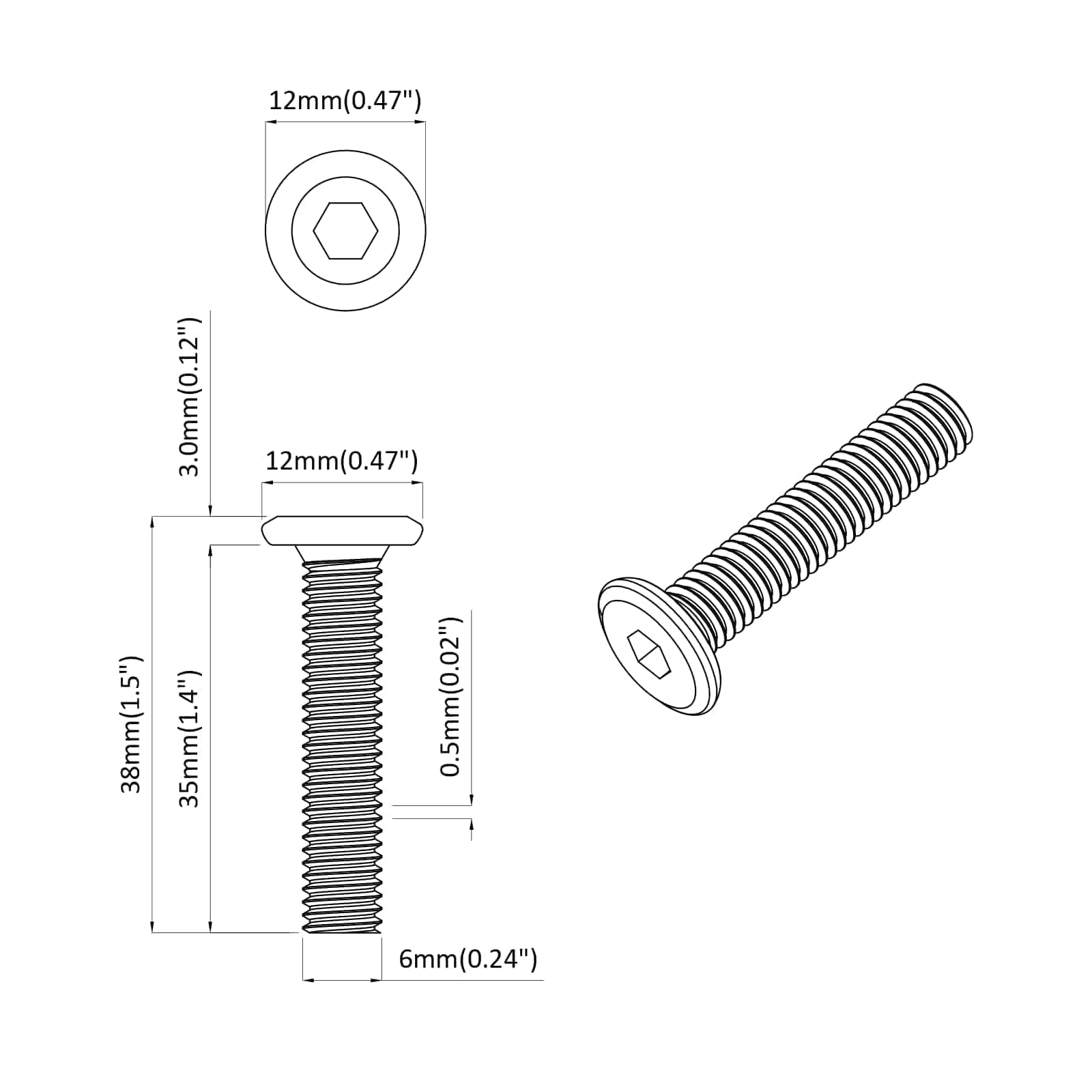 Lukitusruuvi Yksivärinen 2514 Pcs Hopea Teräs