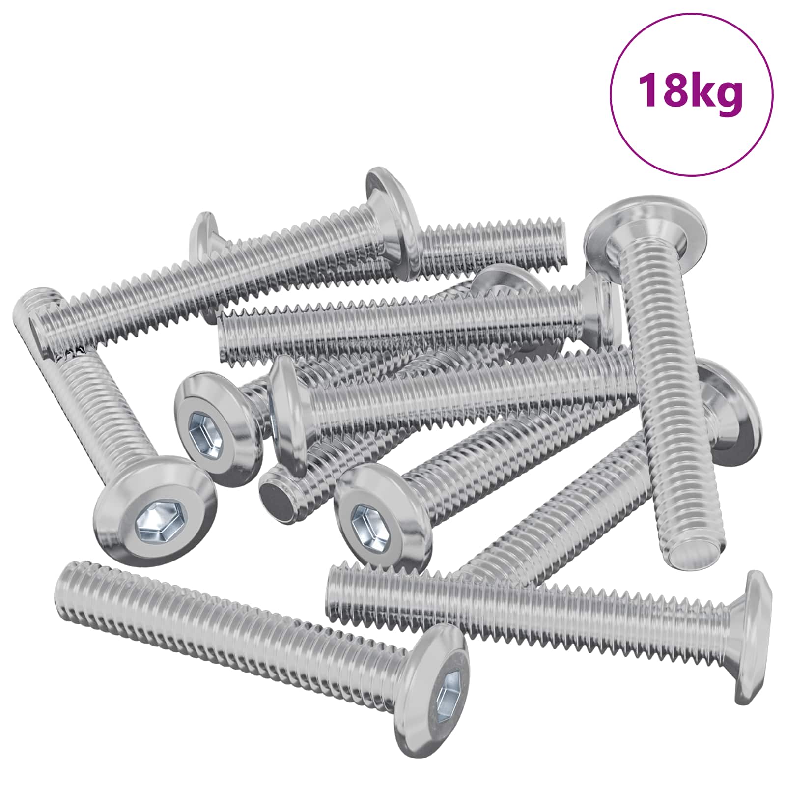 Päätylukitusruuvi 2514 Pcs Hopea Teräs