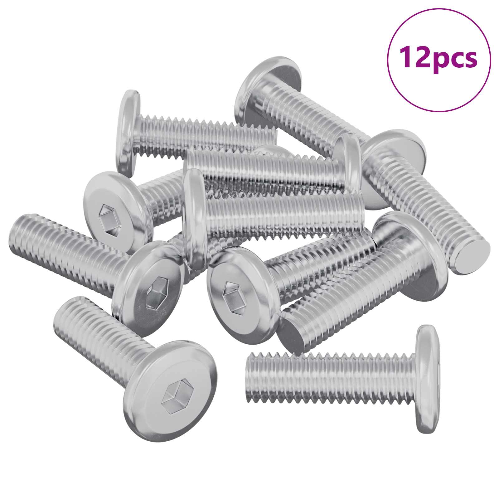 Ruuvi 12 Pcs Hopea 8 X 25 Mm Teräs