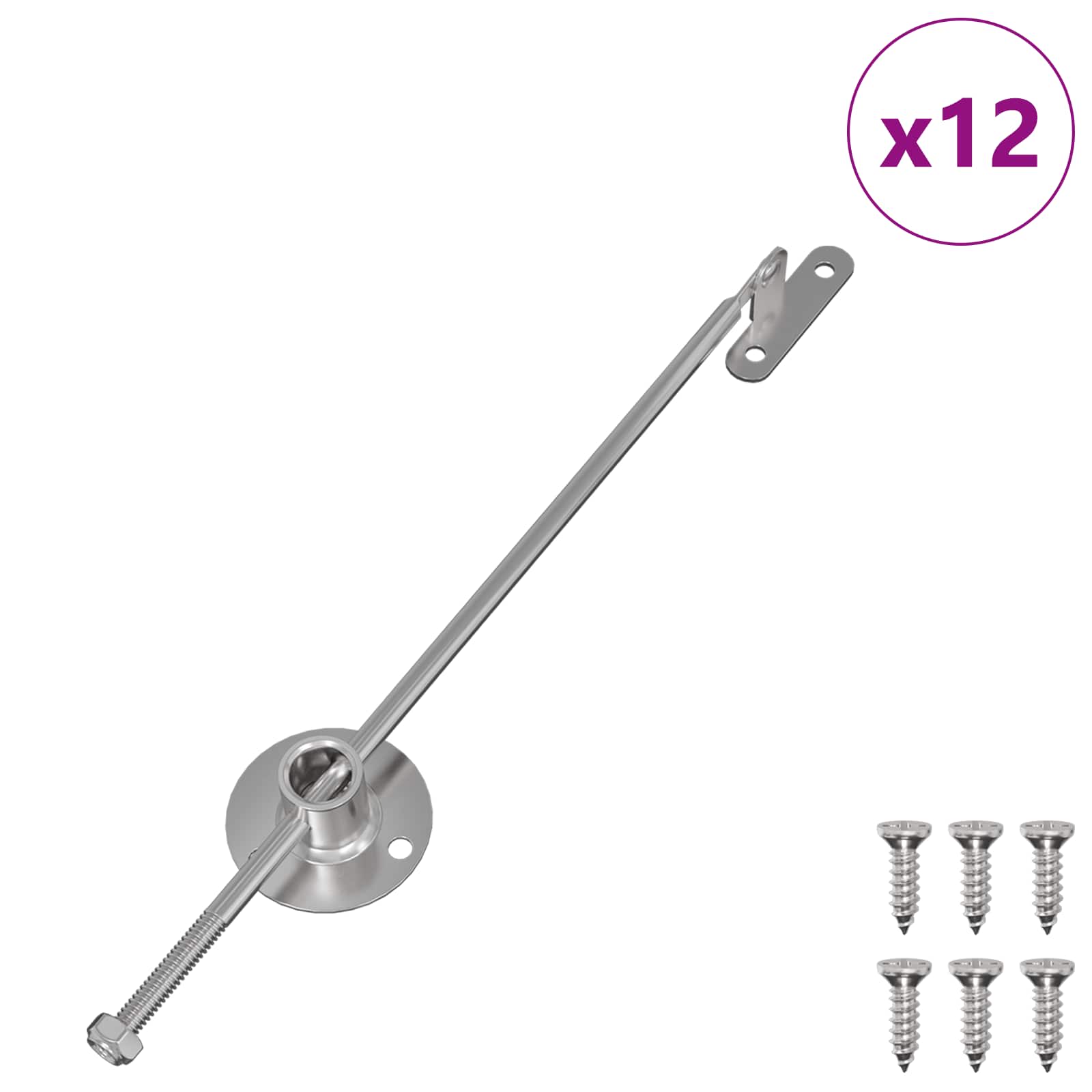 Vetojänteitä 12 Pcs Hopea 190 Mm Metalli