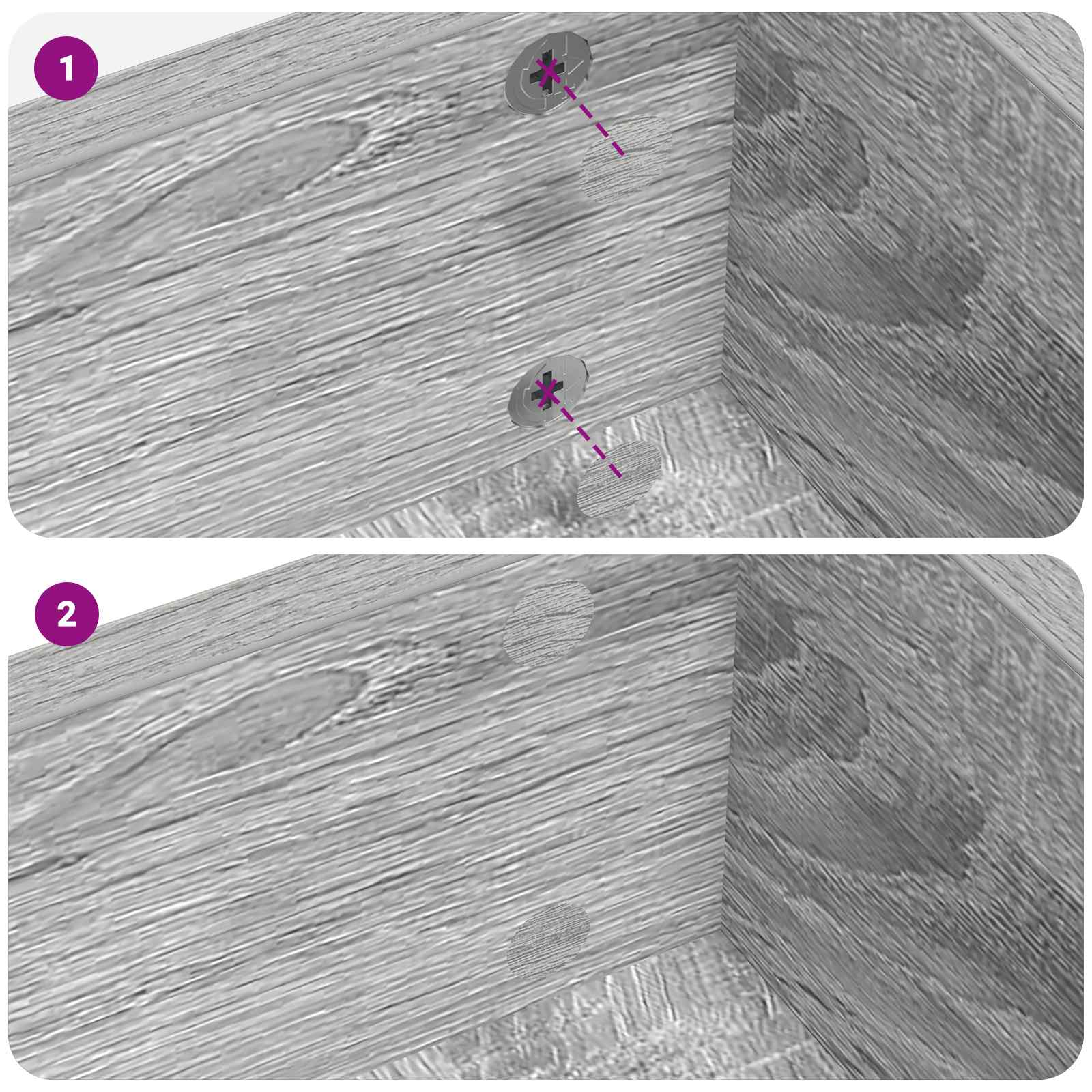Itsekiinnittyvä Ruuvikansi 2 Pcs Harmaa Sonoma Ø 20 X 0,5 Mm
