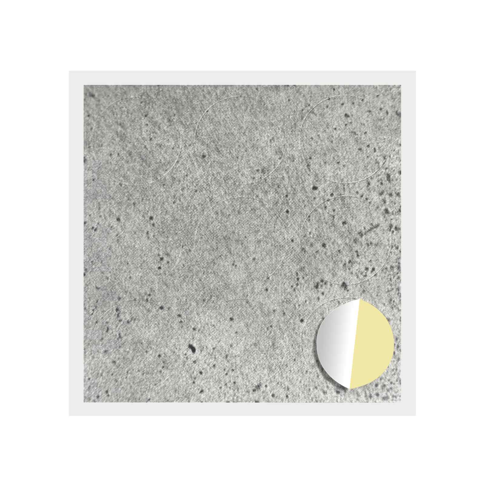 Itsekiinnittyvä Ruuvikansi 12 Pcs Betoni Harmaa Ø 20 X 0,5 Mm