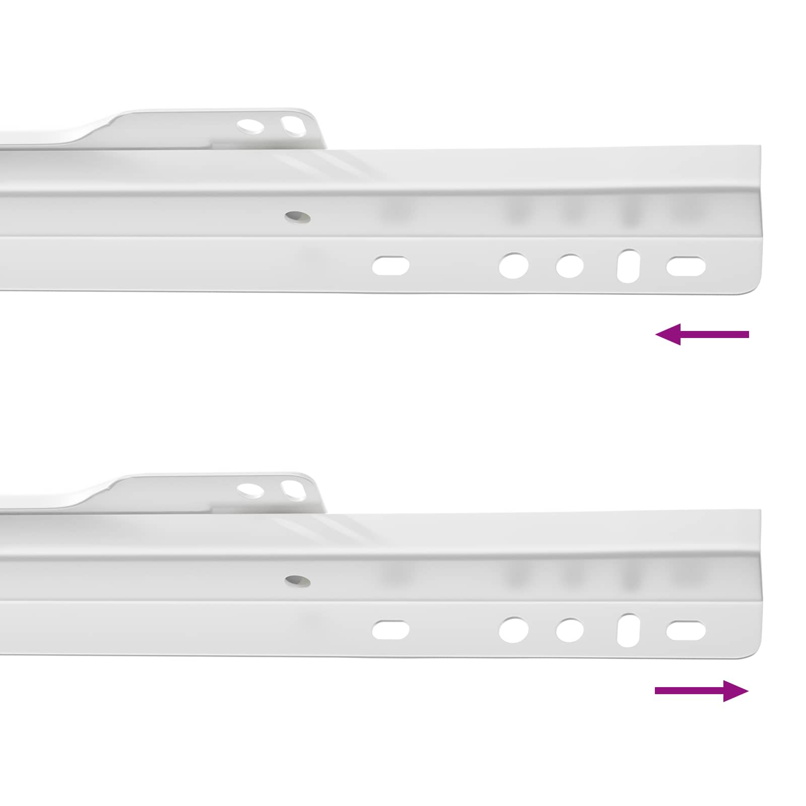 Laatikkosanka 2 Pcs Valkoinen 400 Mm Teräs