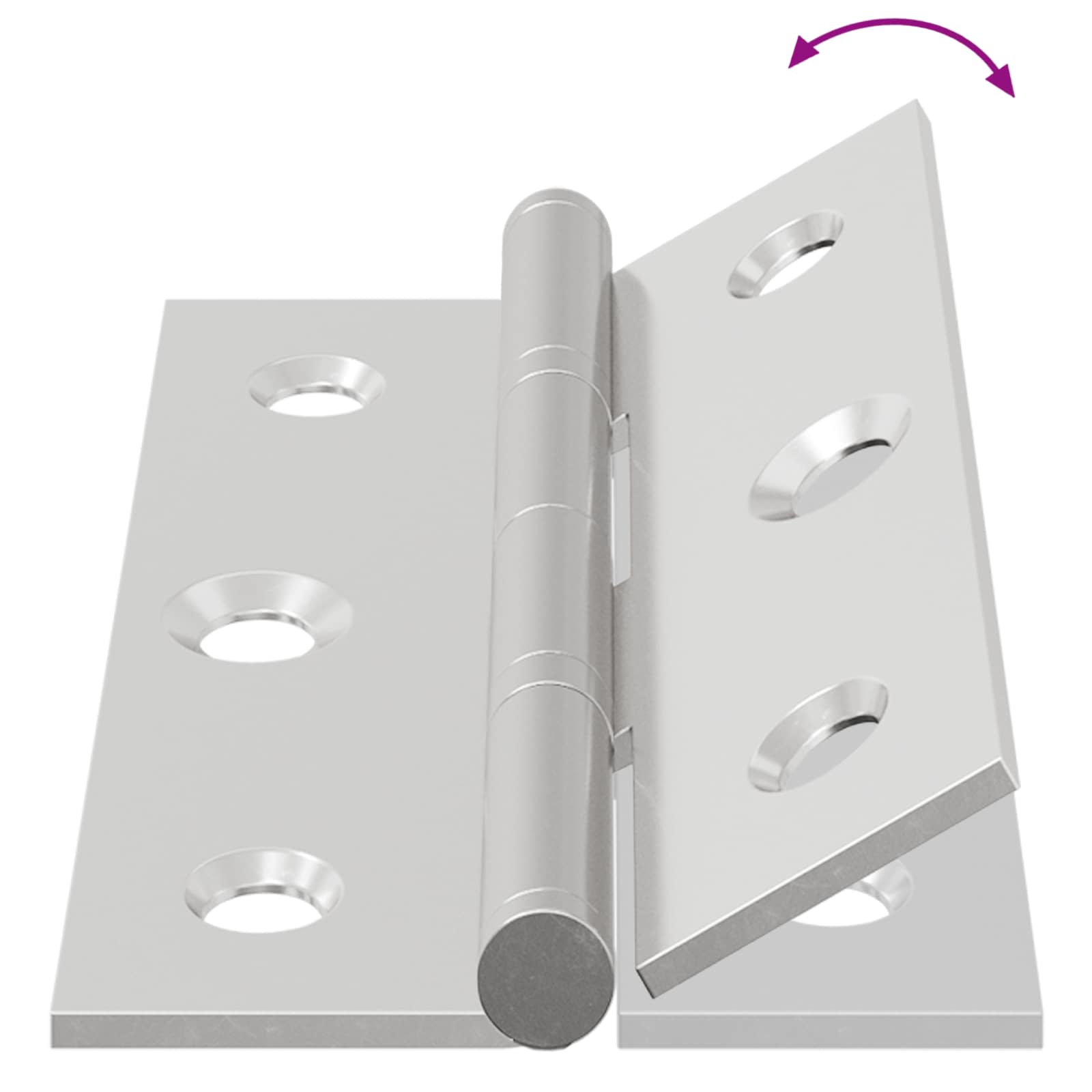 Sarana Yksivärinen 2 Pcs Hopea 58 X 35 X 1 Mm Teräs