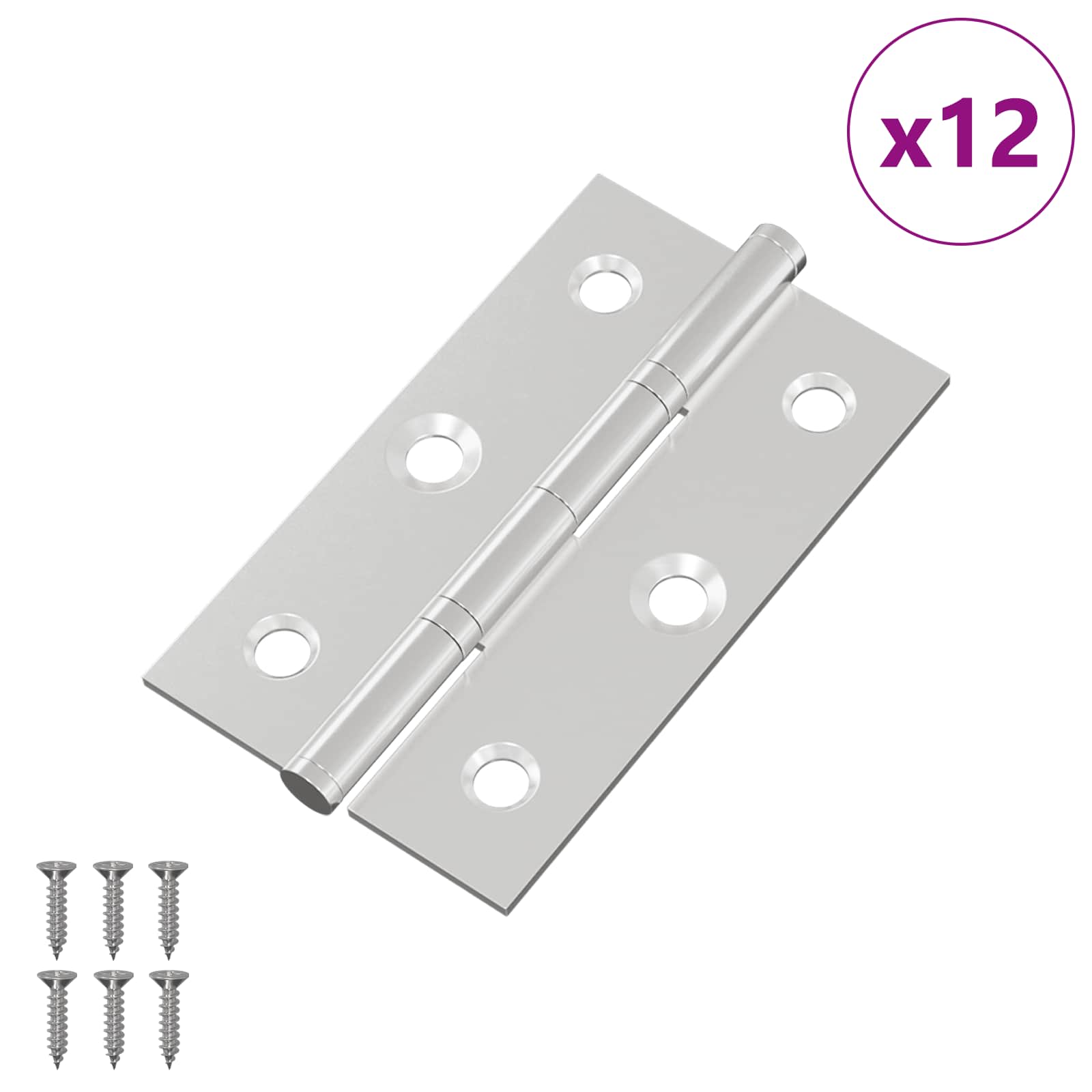 Sarana Yksivärinen 12 Pcs Hopea 58 X 35 X 1 Mm Teräs