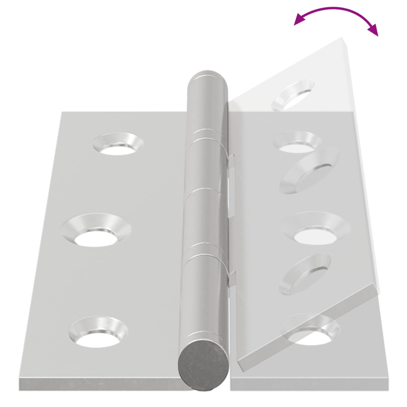 Sarana Yksivärinen 12 Pcs Hopea 58 X 35 X 1 Mm Teräs