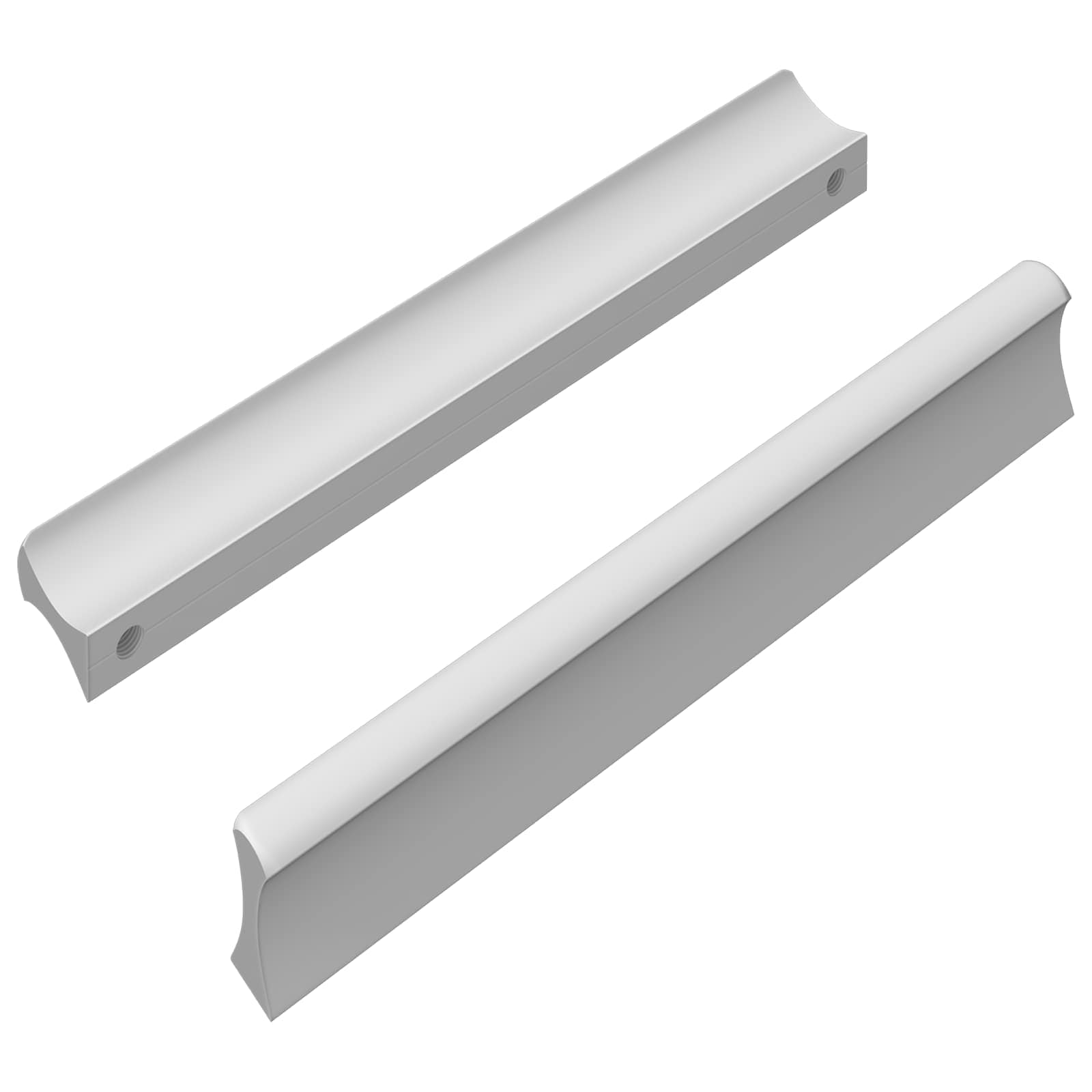 Kahva Yksivärinen 2 Pcs Hopea 105.7 X 7.4 X 15.5 Mm Alumiini