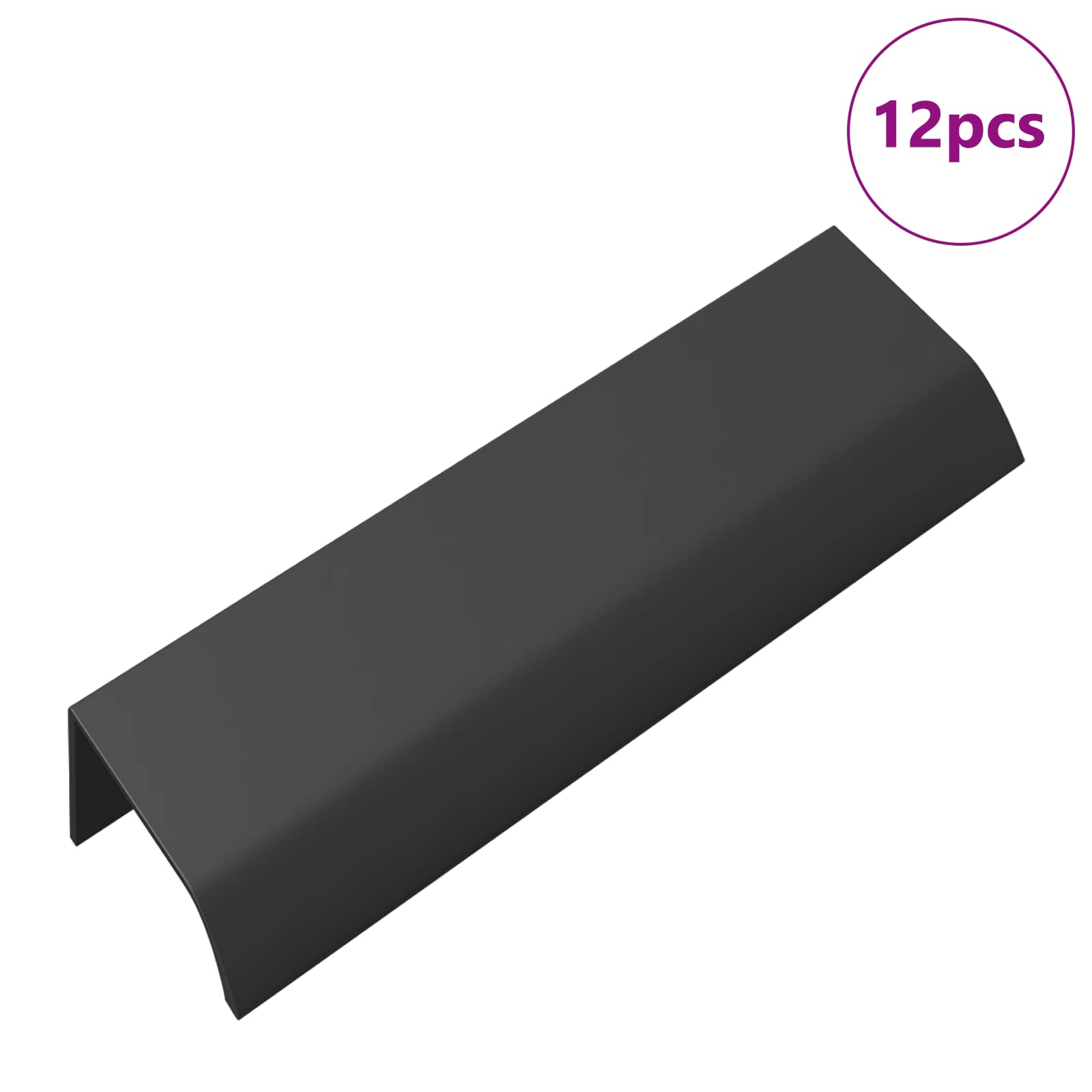 Kahva 12 Pcs Musta 120 X 39.6 X 17 Mm Alumiini