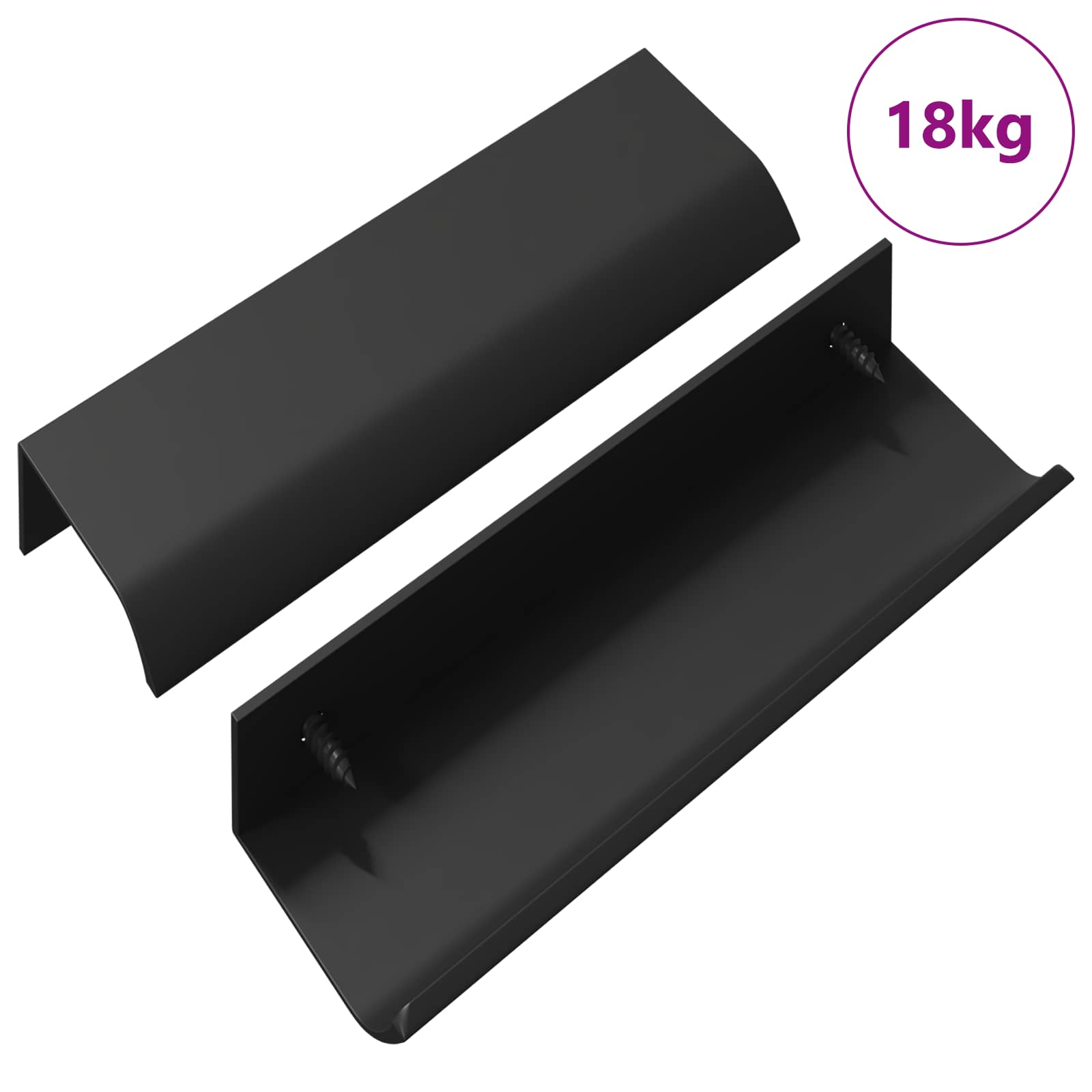 Kahva 725 Pcs Musta 120 X 39.6 X 17 Mm Alumiini