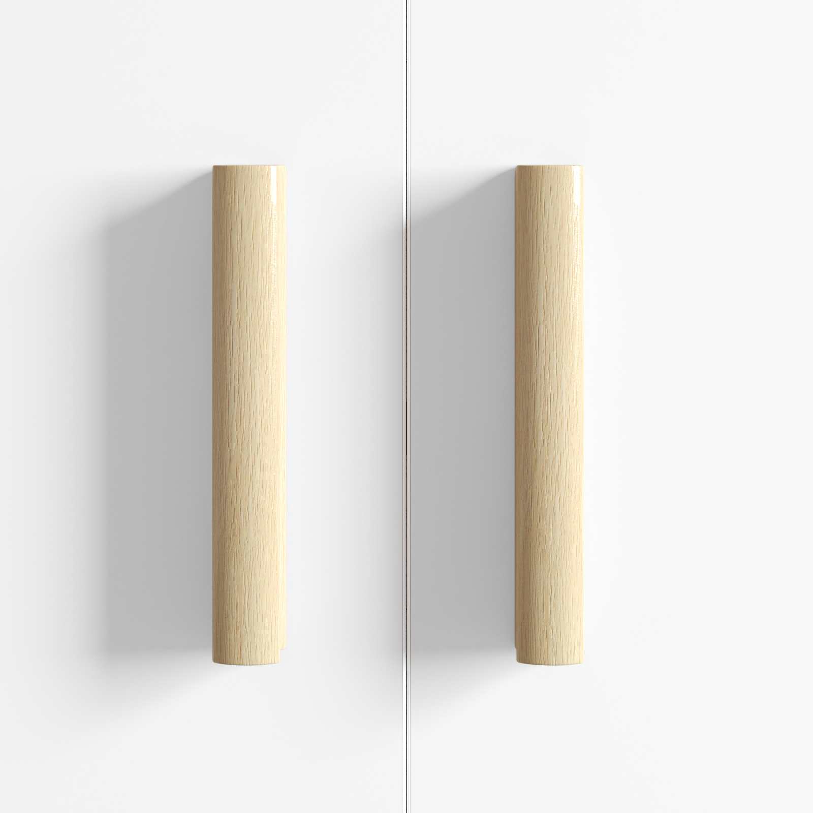 Suora Kahva 2 Pcs Luonnonpuun Väri 130 X 25 X 30 Mm