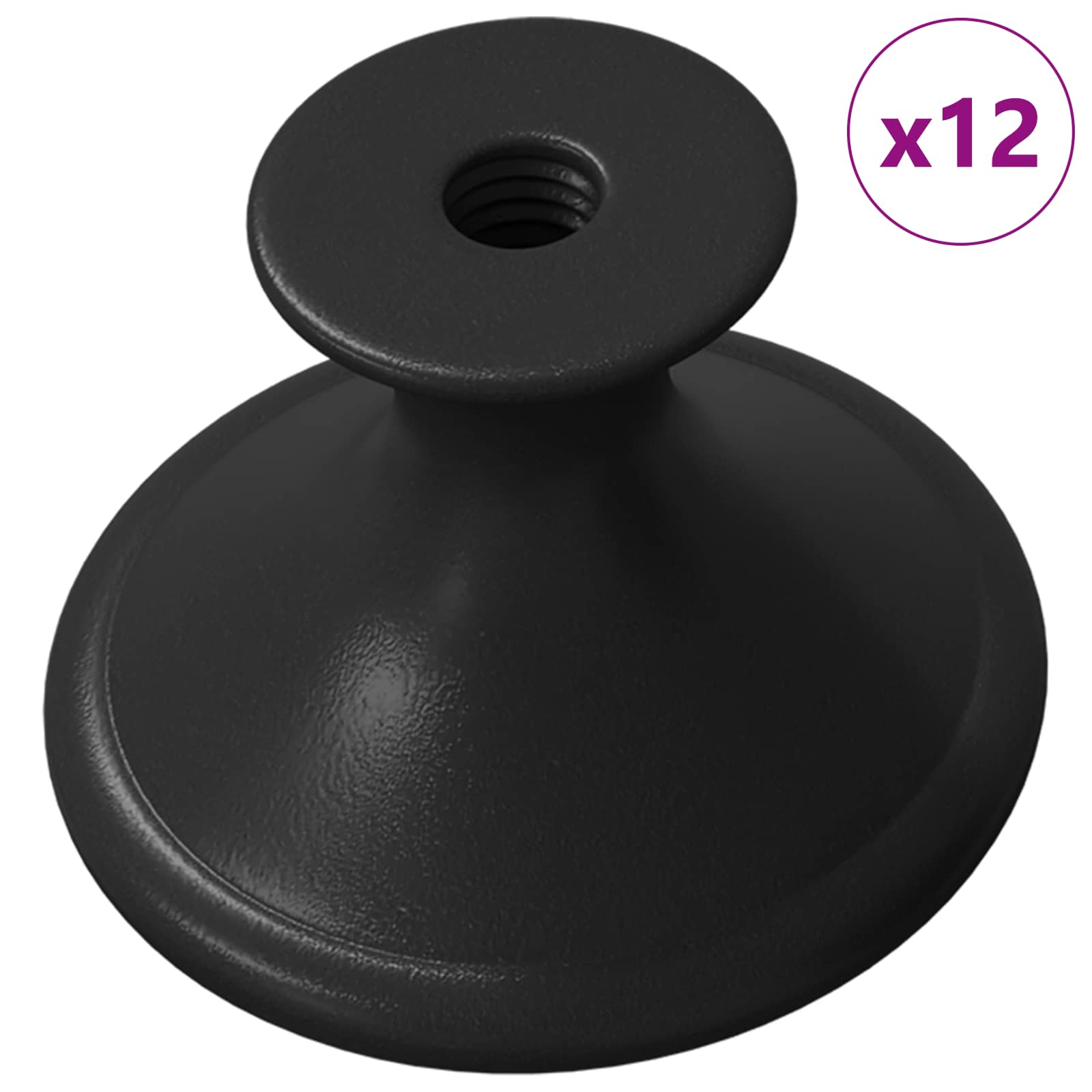 Kahva 12 Pcs Musta Ø30 Mm Alumiini