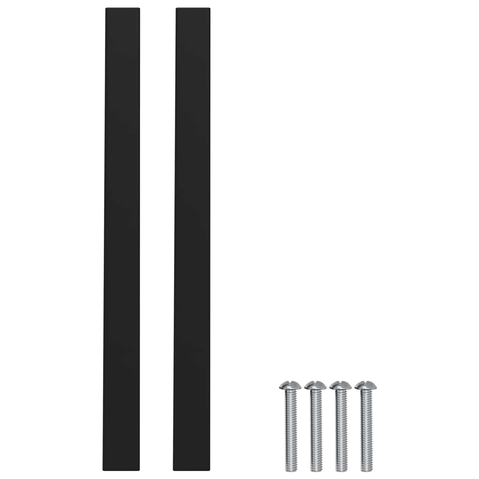 Kaappikahva 2 Pcs Musta 150 X 12,3 X 35,2 Mm Ruostumaton Teräs