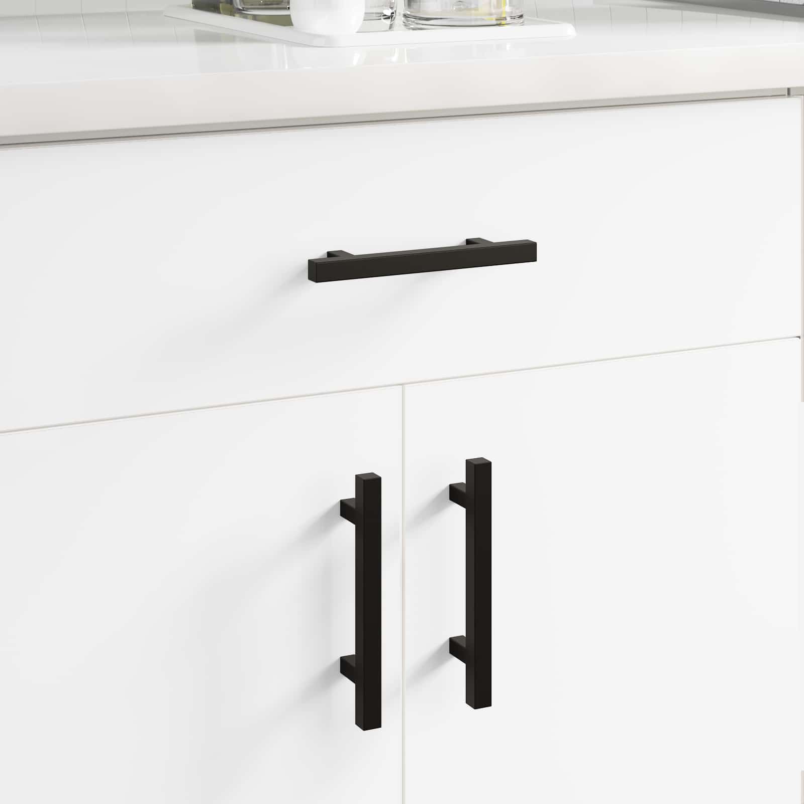 Kaappikahva 12 Pcs Musta 150 X 12,3 X 35,2 Mm Ruostumaton Teräs