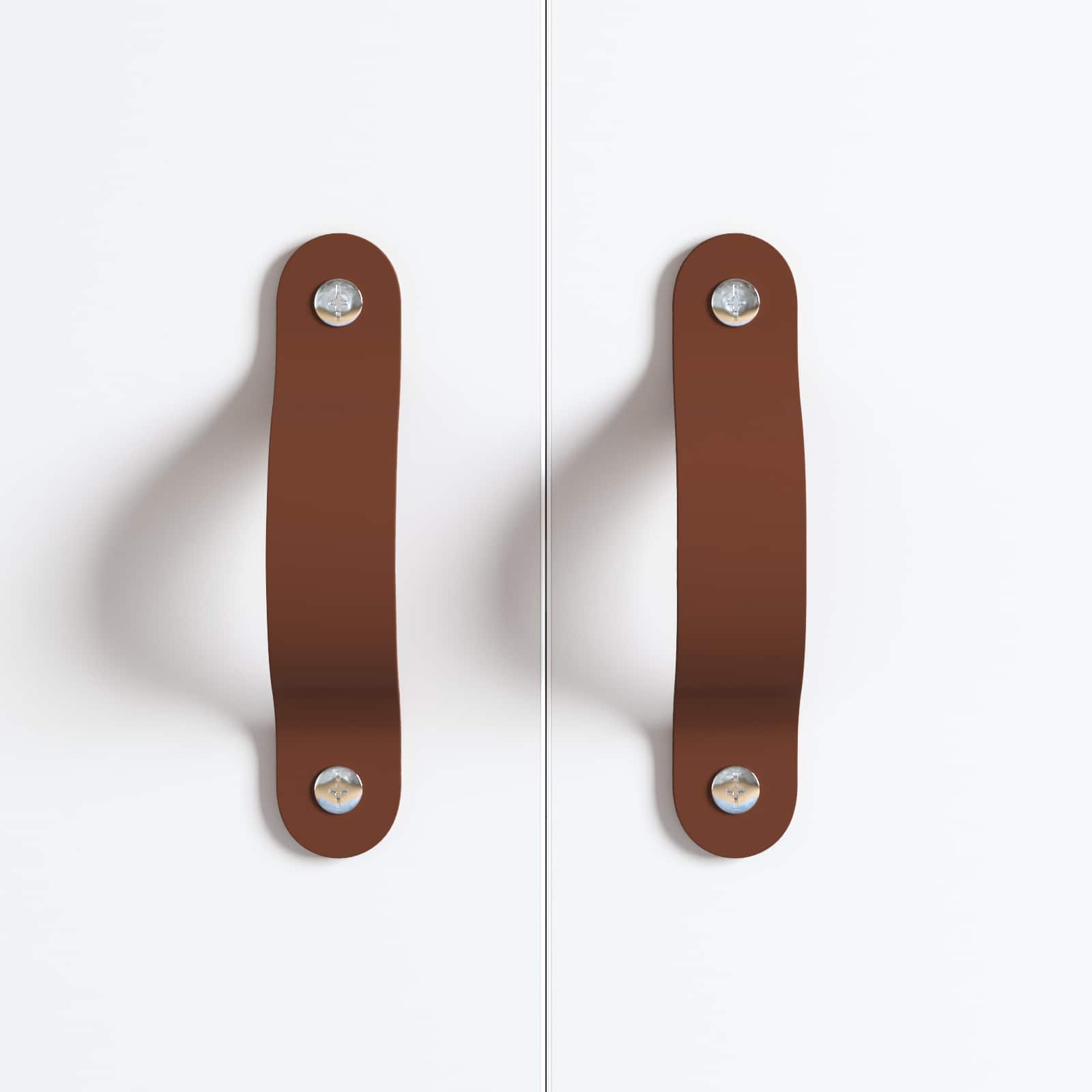 Kaappikahvat 2 Pcs Ruskea 140 X 25 X 2,3 Mm Pu