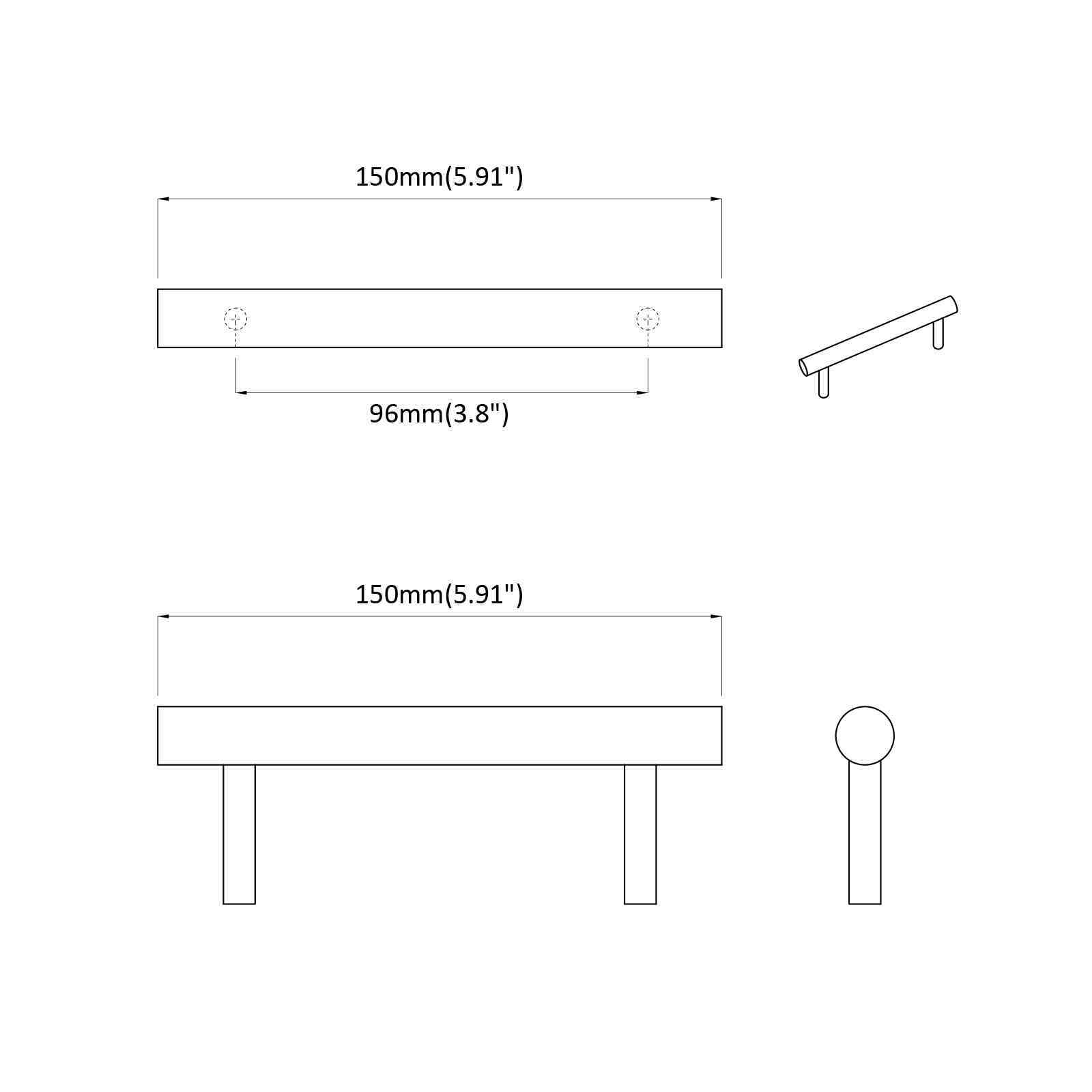 Kaappikahva 12 Pcs Kulta 150 Mm Ruostumaton Teräs