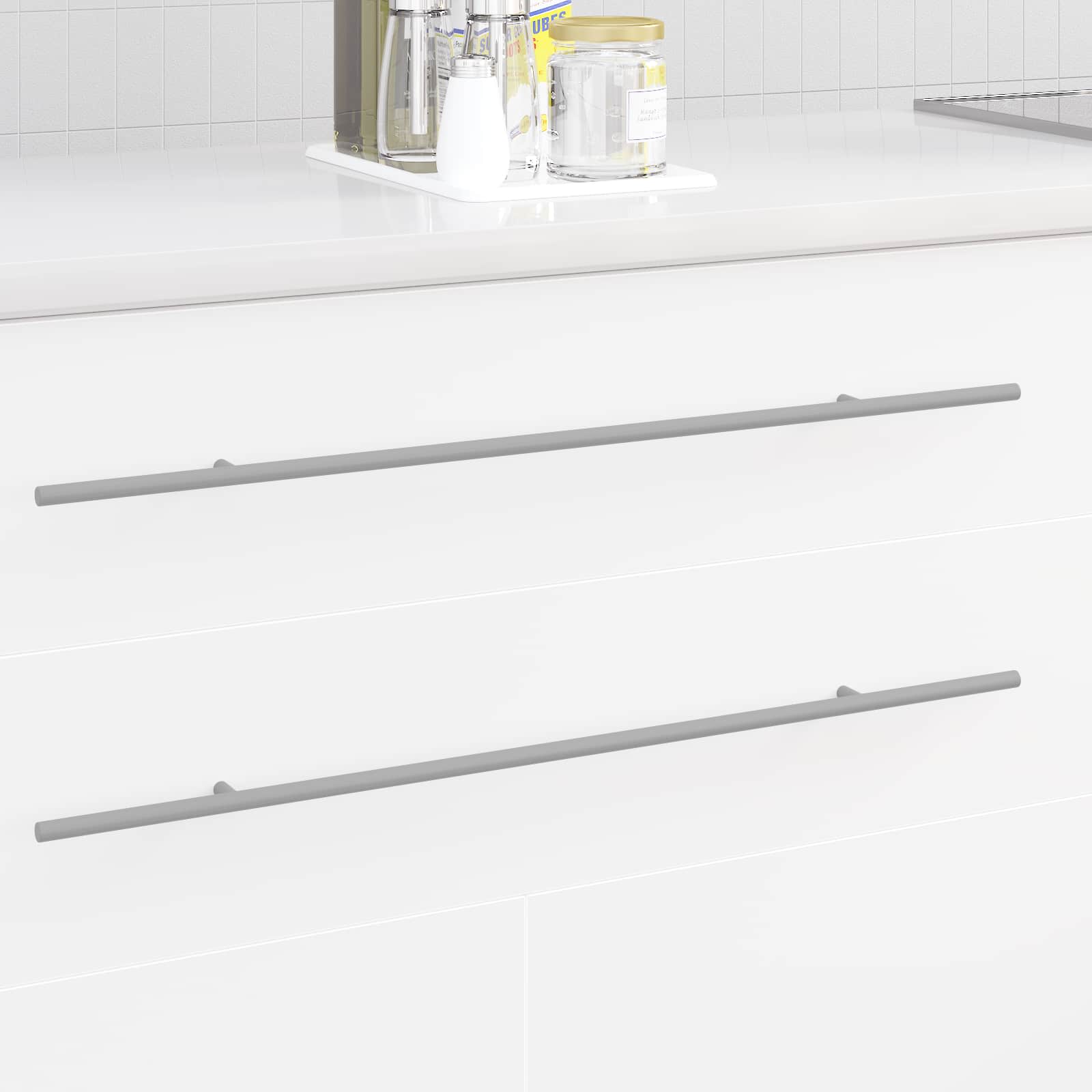 Kaappikahva 2 Pcs Hopea 700 Mm Ruostumaton Teräs