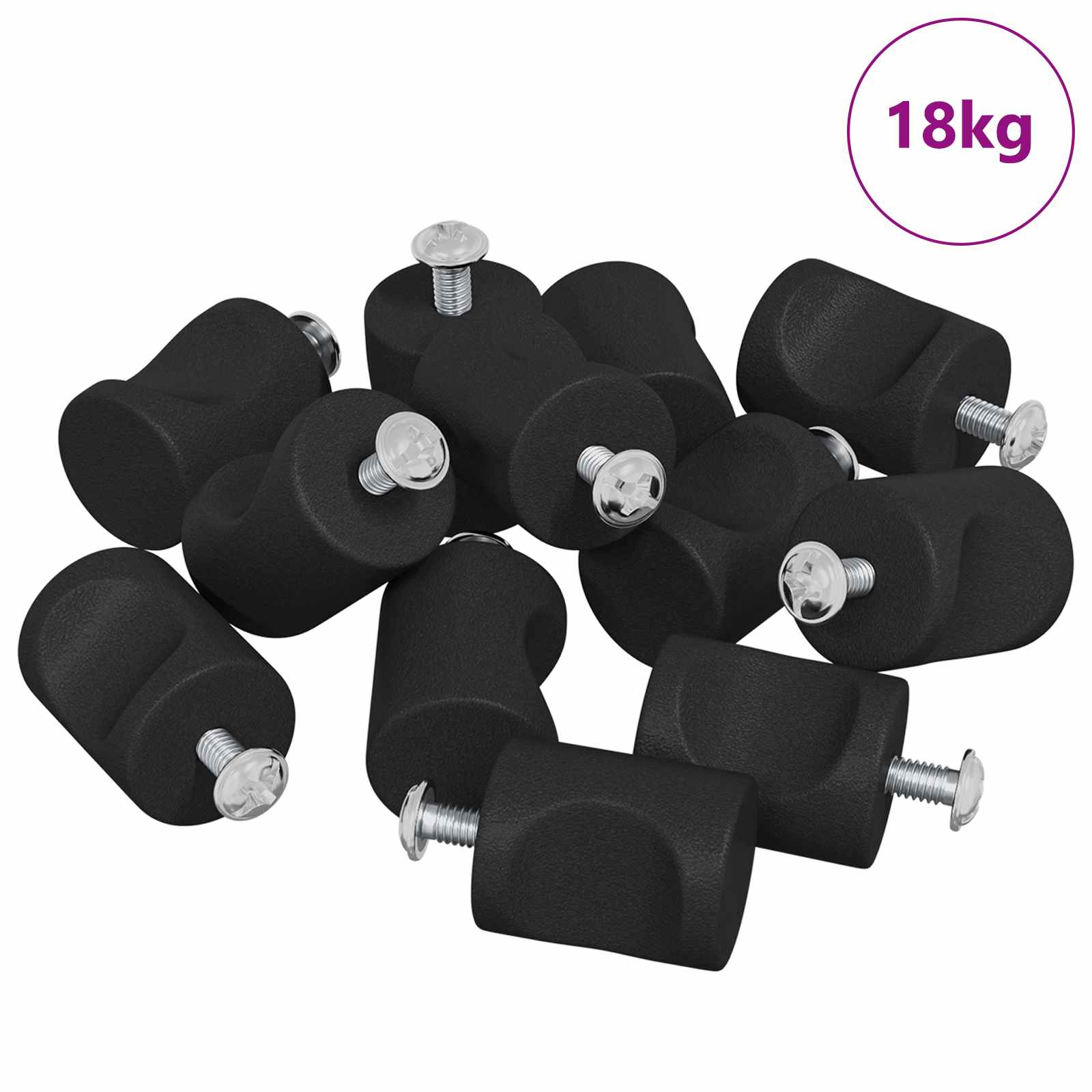 Kaapin Nupit 968 Pcs Musta Rauta