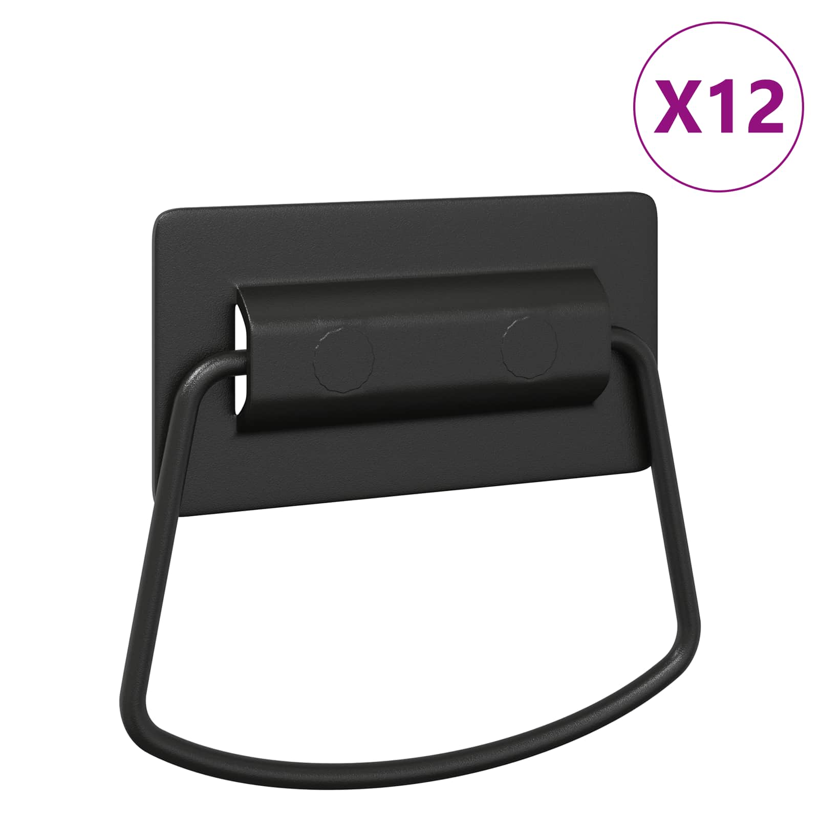 Kaappikahvat 12 Pcs Musta 85 X 45 Mm Metalli