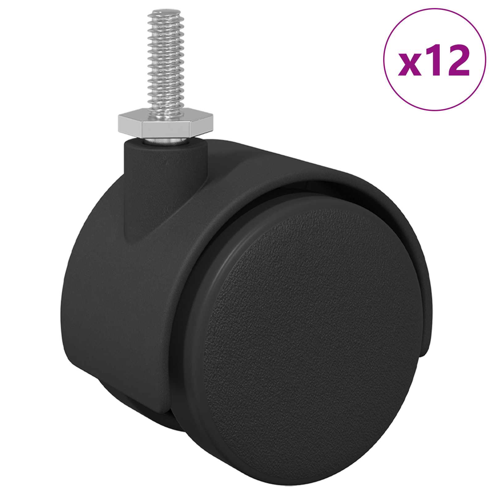 Kierre 12 Pcs Mustaa Ja Hopeaa 40,1 X 40,1 X 37,8 Mm