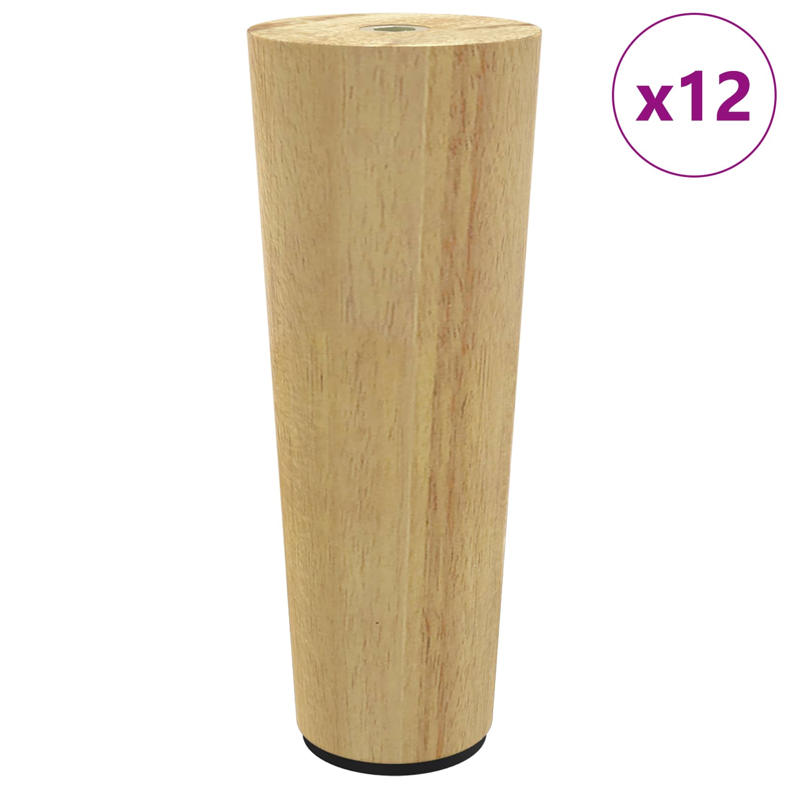 Huonekalujalat 12 Pcs Ruskea Ø 44 X 100 Mm Tiheä Eukalyptuspuu