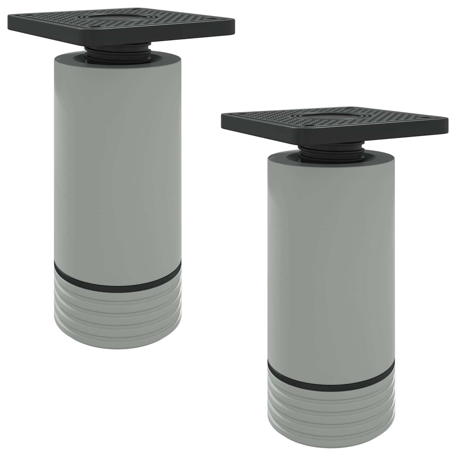 Huonekalujalat Säädettävä 2 Pcs Valkoinen 64 X 64 X 100 Mm Pp