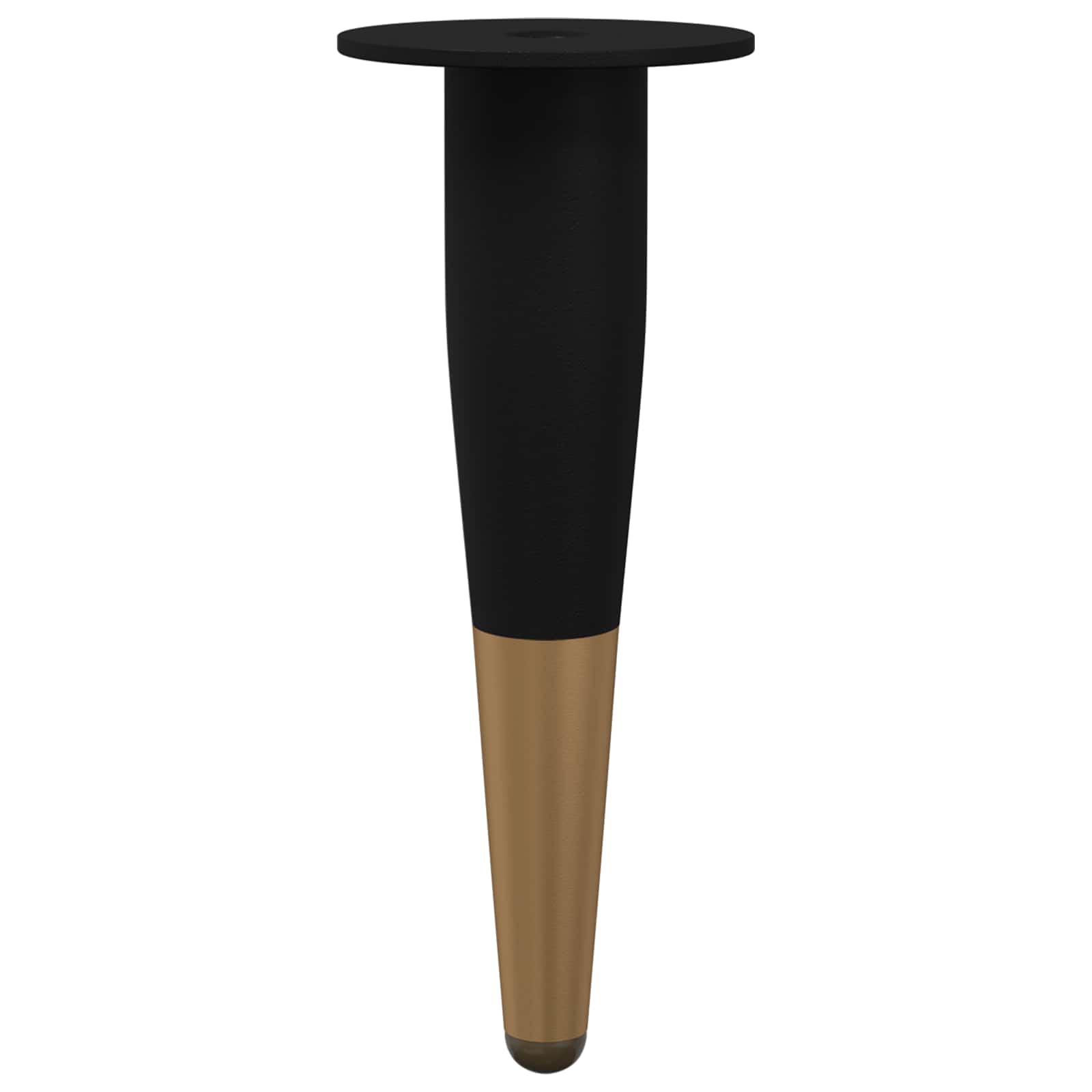 Huonekalujalat 2 Pcs Musta Ja Kulta Ø 40 X 98 Mm Rauta