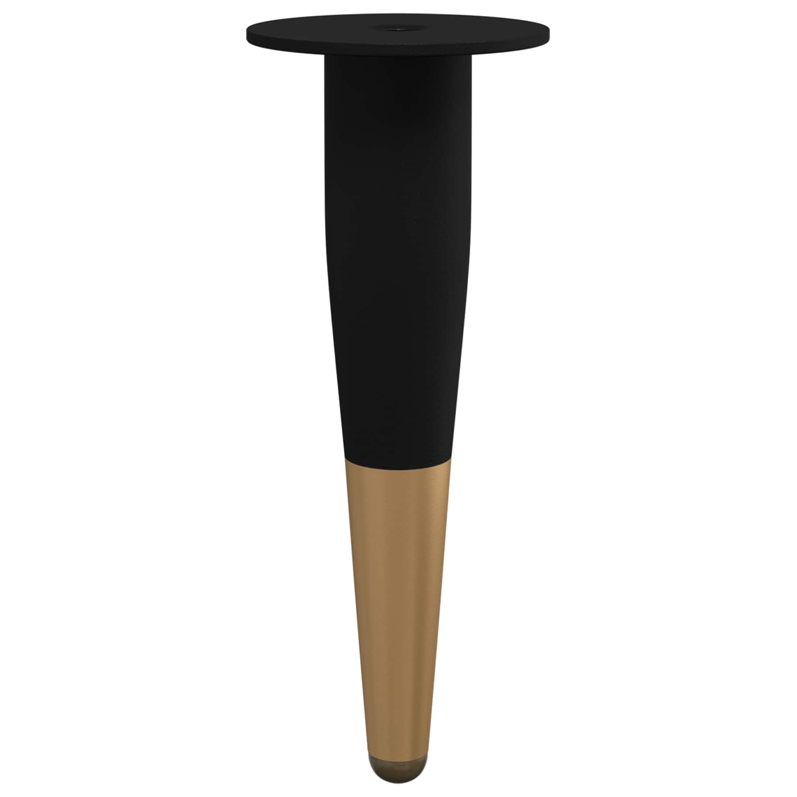 Huonekalujalat 12 Pcs Musta Ja Kulta Ø 40 X 98 Mm Rauta