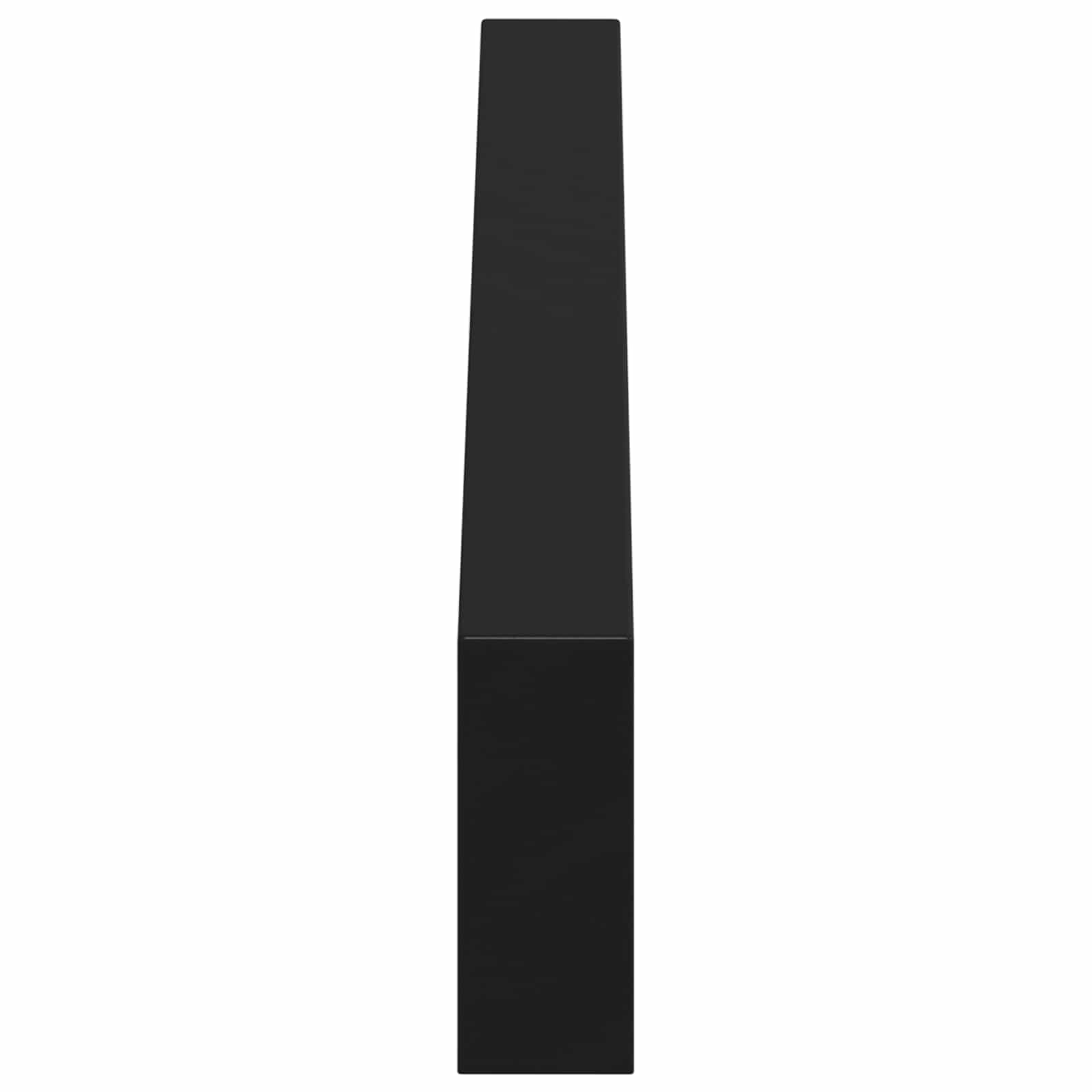 Huonekalujalat 2 Pcs Musta 596 X 40,5 X 100 Mm Rauta