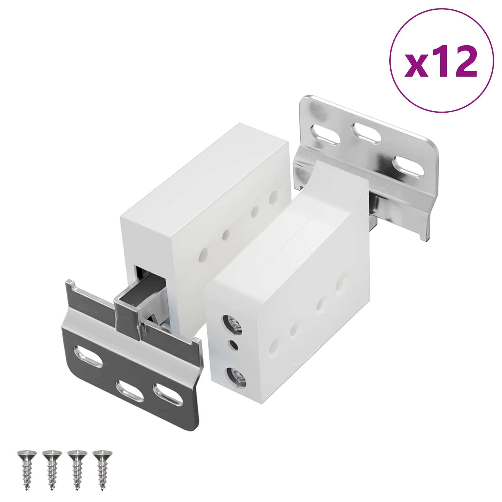 Kaapin Ripustuskiinnike 12 Pcs Valkoinen 70 X 48 X 19 Mm