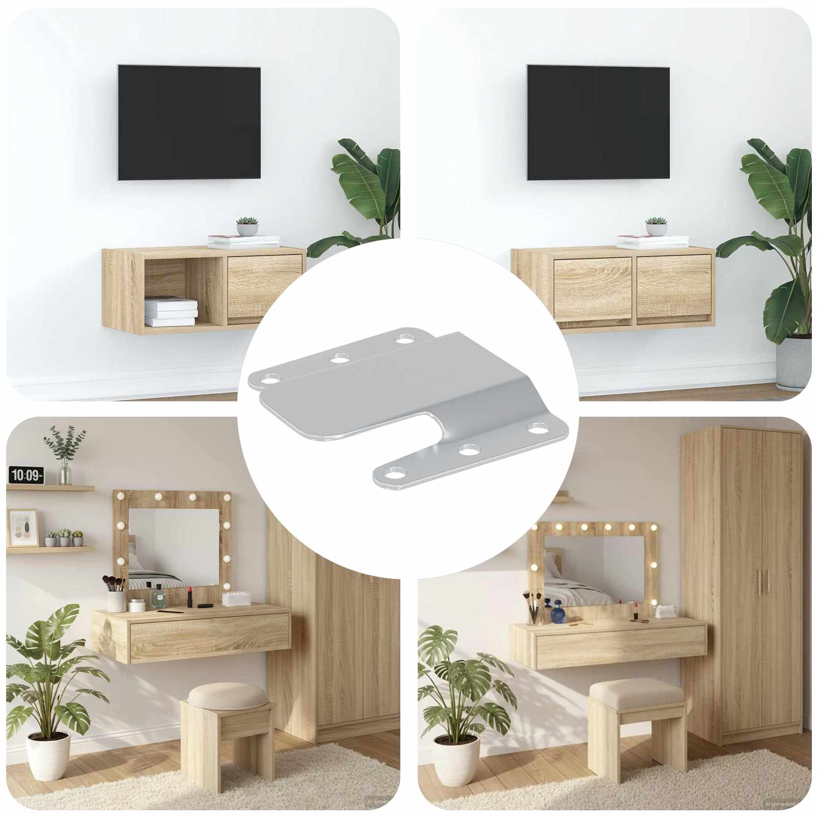 Pinnalle Asennettava Kiinnike 419 Pcs Hopea 75 X 66 X 1,4 Mm