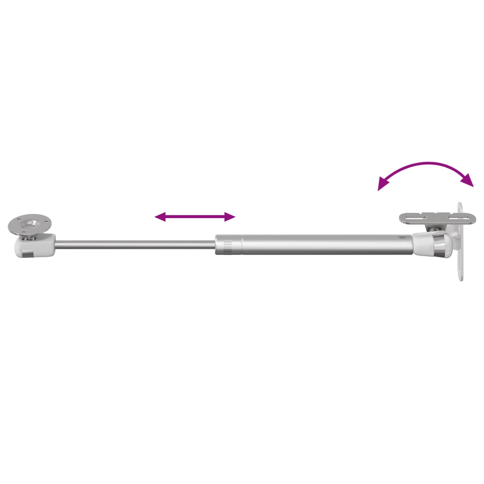 Hydraulinen Kaasujousi 12 Pcs Hopea 280 X 17 X 16 Mm